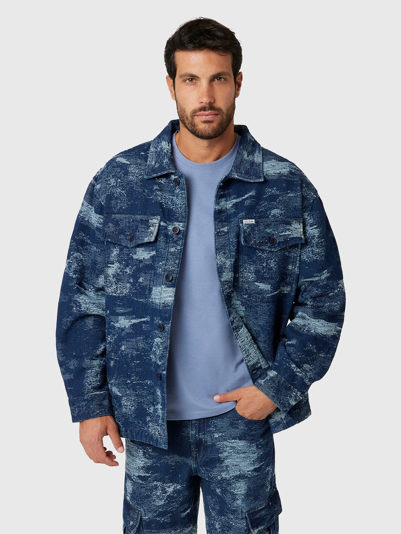 GUESS x BILLY マルチカラーデニムセットアップM BILLY denim jacket 