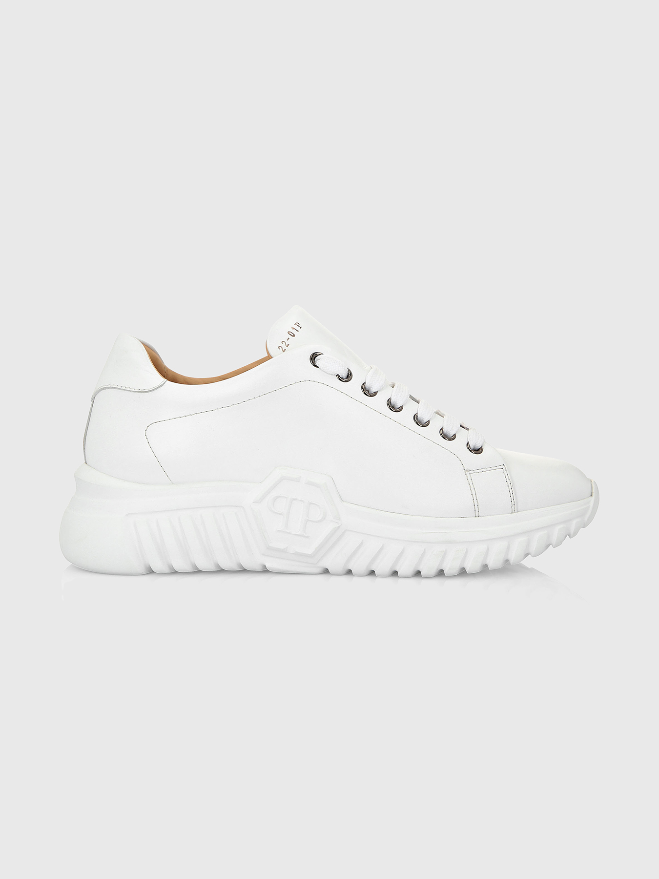 Black sports shoes with metal logo detail brand PHILIPP