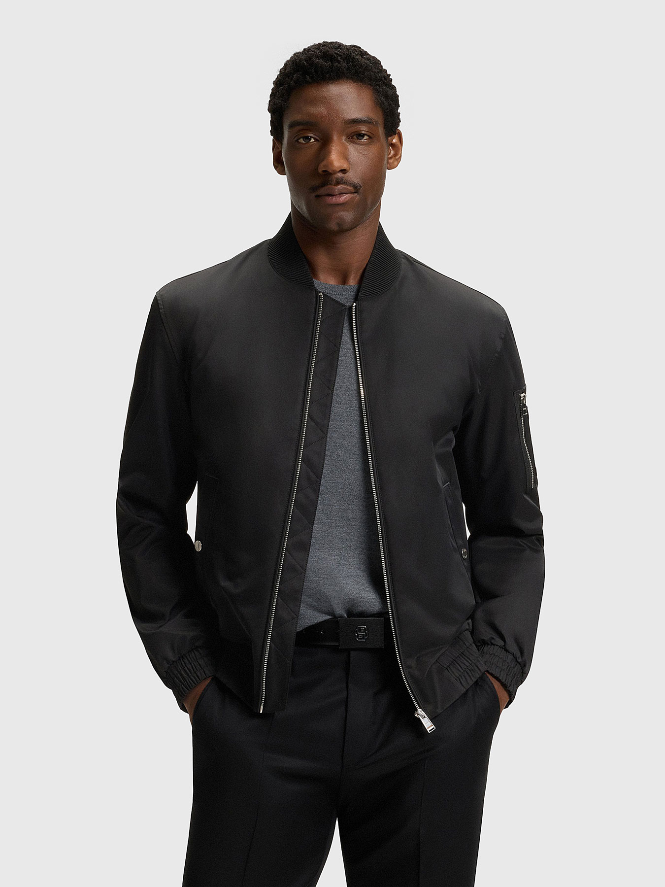 Beige jacket with pockets brand BOSS — Globalbrandsstore.com/en