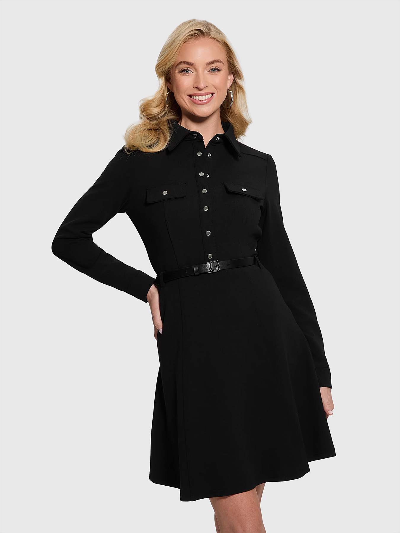 Mini dress with long sleeves brand GUESS — Globalbrandsstore.com/en