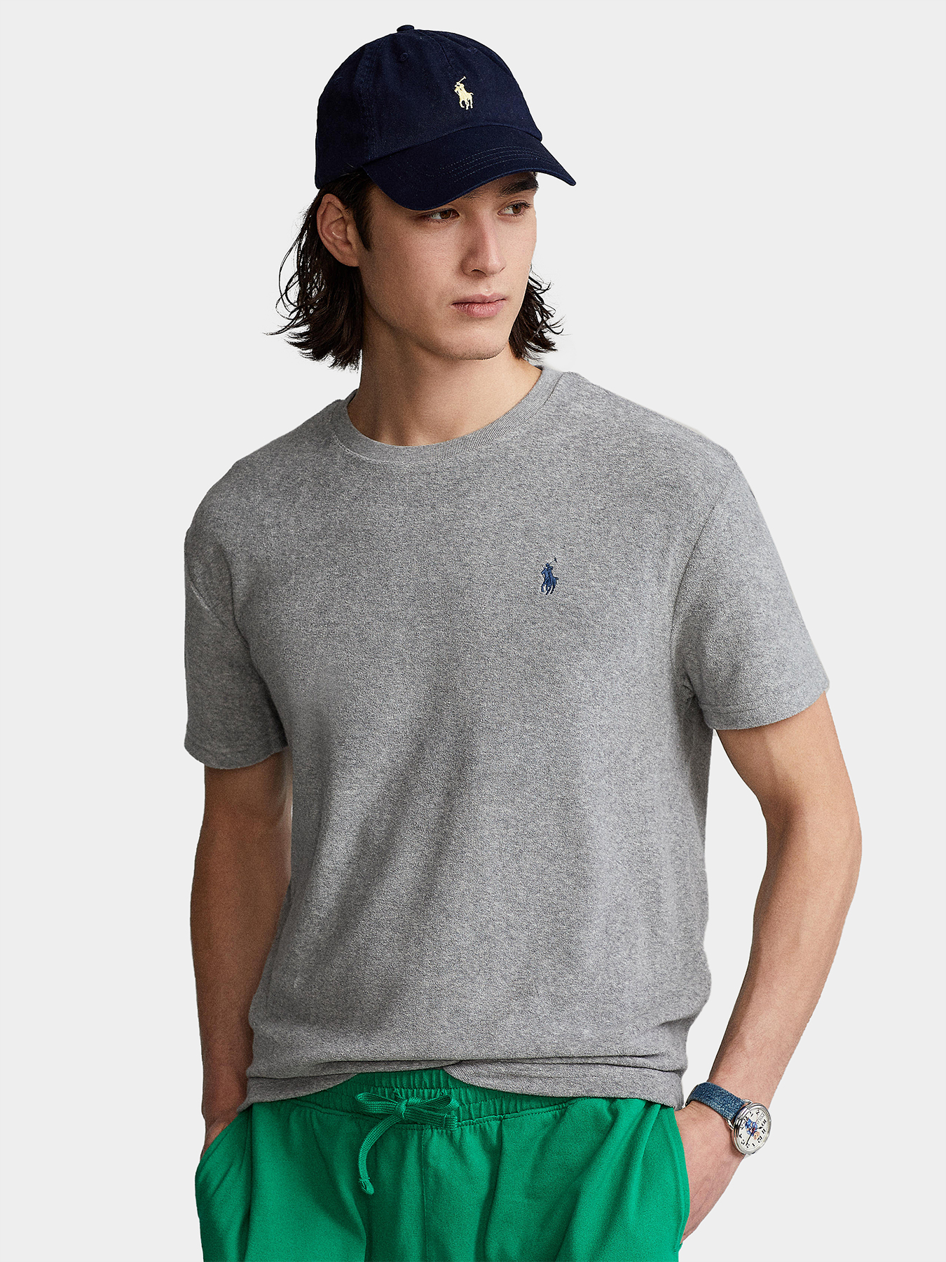 Grey T-shirt with logo brand POLO RALPH LAUREN