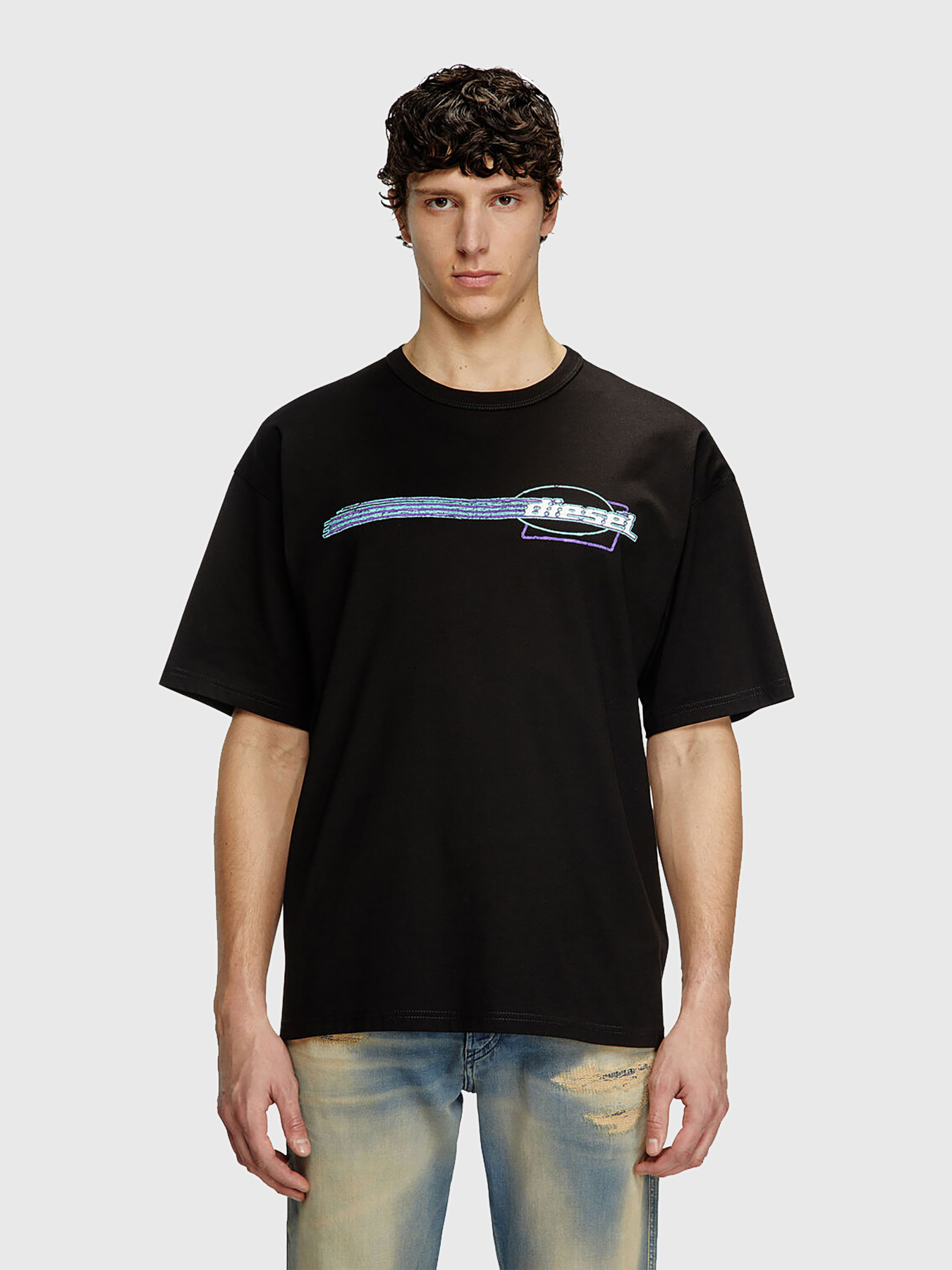 T-BOXT-R16 T-shirt with print on the back brand DIESEL