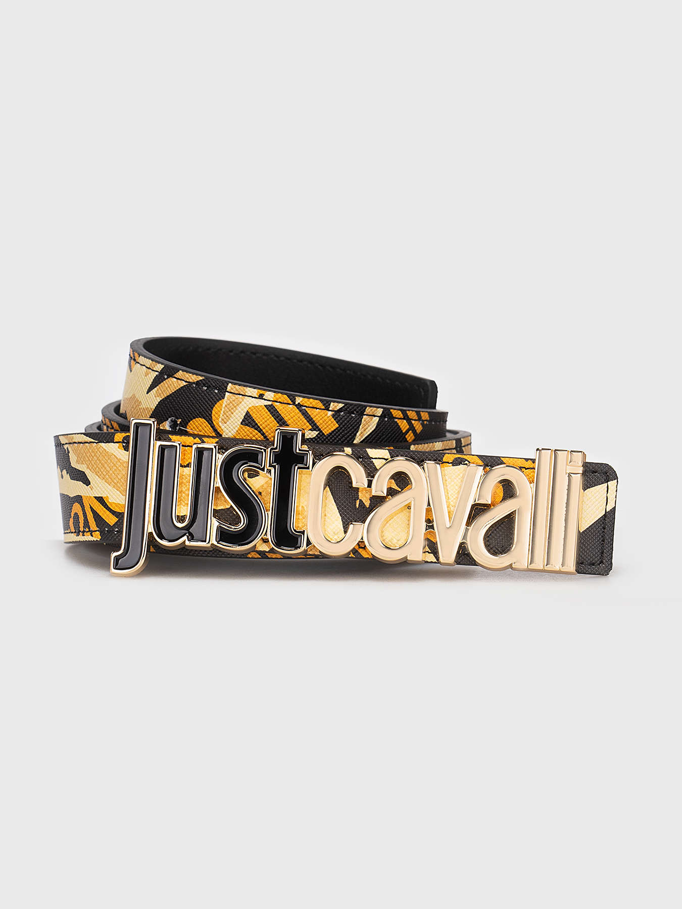 Just Cavalli Multi-Color Striped Women\'s Belt US S IT 75 Roberto Cavalli Blue Velvet Snake Head Crystals Belt 85CM  main image 4