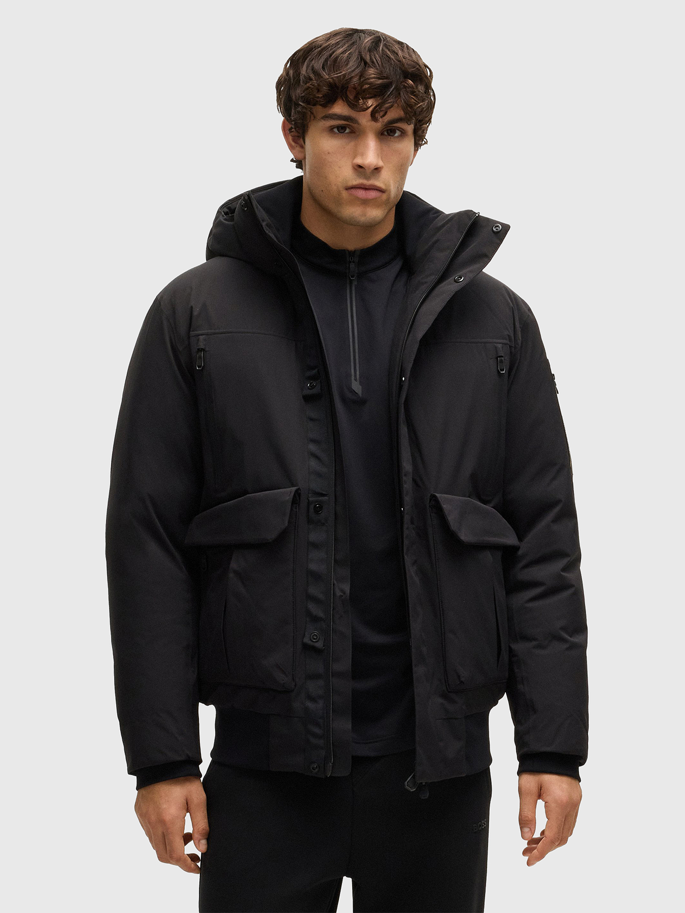 【美品】ballaholic Logo Boa Jacket 黒/黒 XL ballaholic logo boa jacket サイズL
