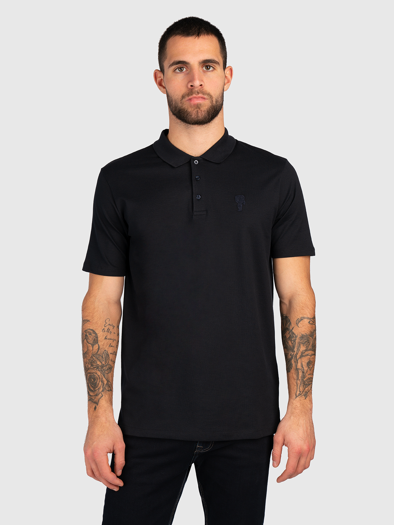 Polo shirt in black color brand Karl Lagerfeld — Globalbrandsstore