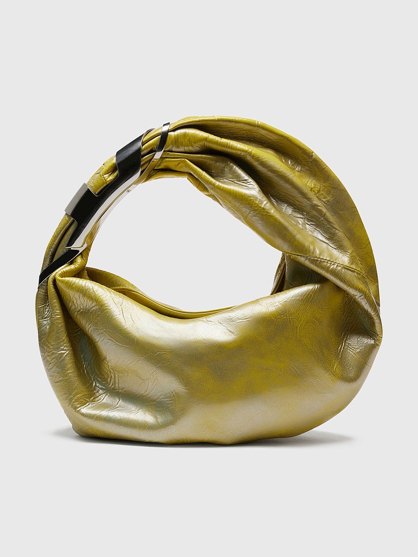 GRAB-D leather hobo bag with logo detail brand DIESEL