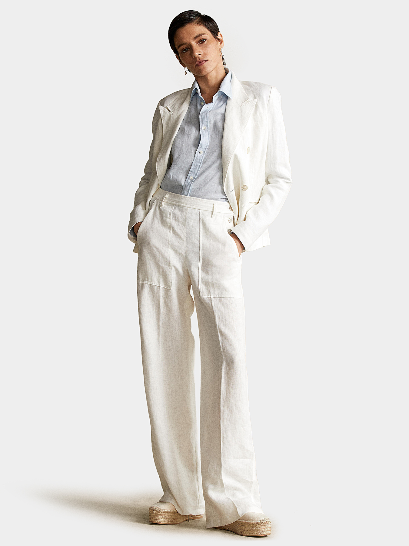 Pleated Linen Suit Trousers 46 OFF  wwwudipisupaharcom