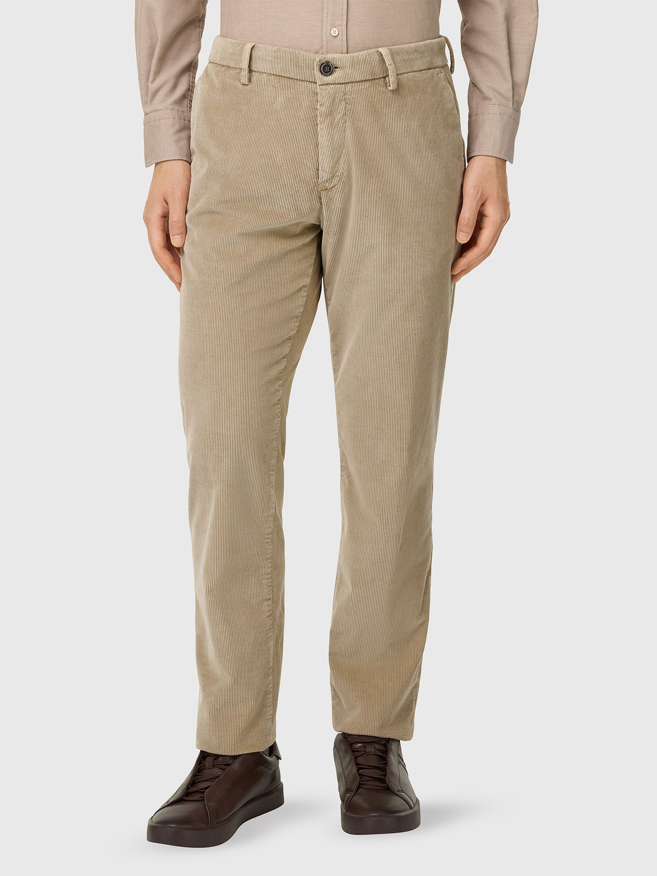 Beige corduroy pants brand BOGGI — Globalbrandsstore.com/en