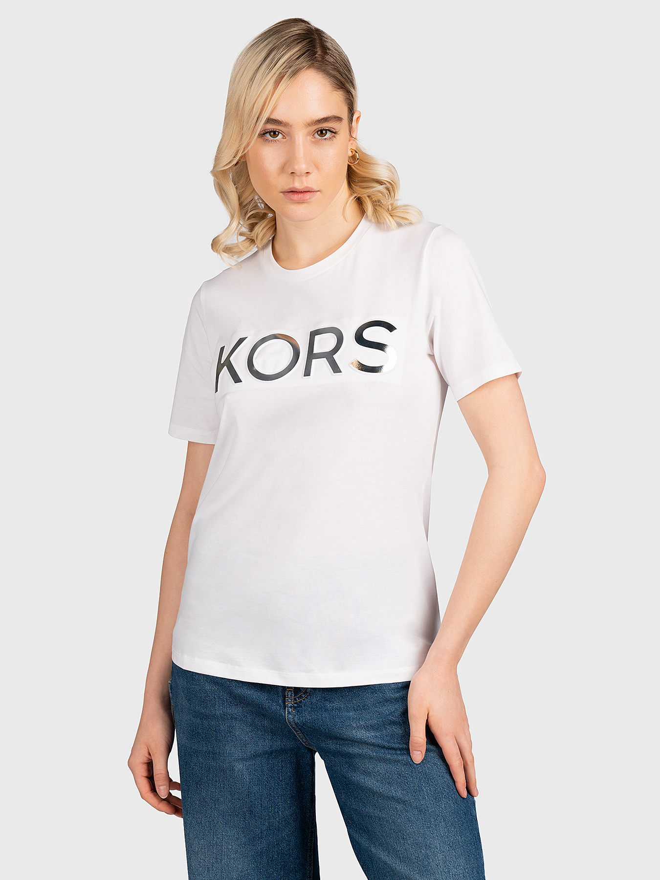 Michael Kors White Kors Spill TShirt  Designerwear  Signup for an  Exclusive Discount Code