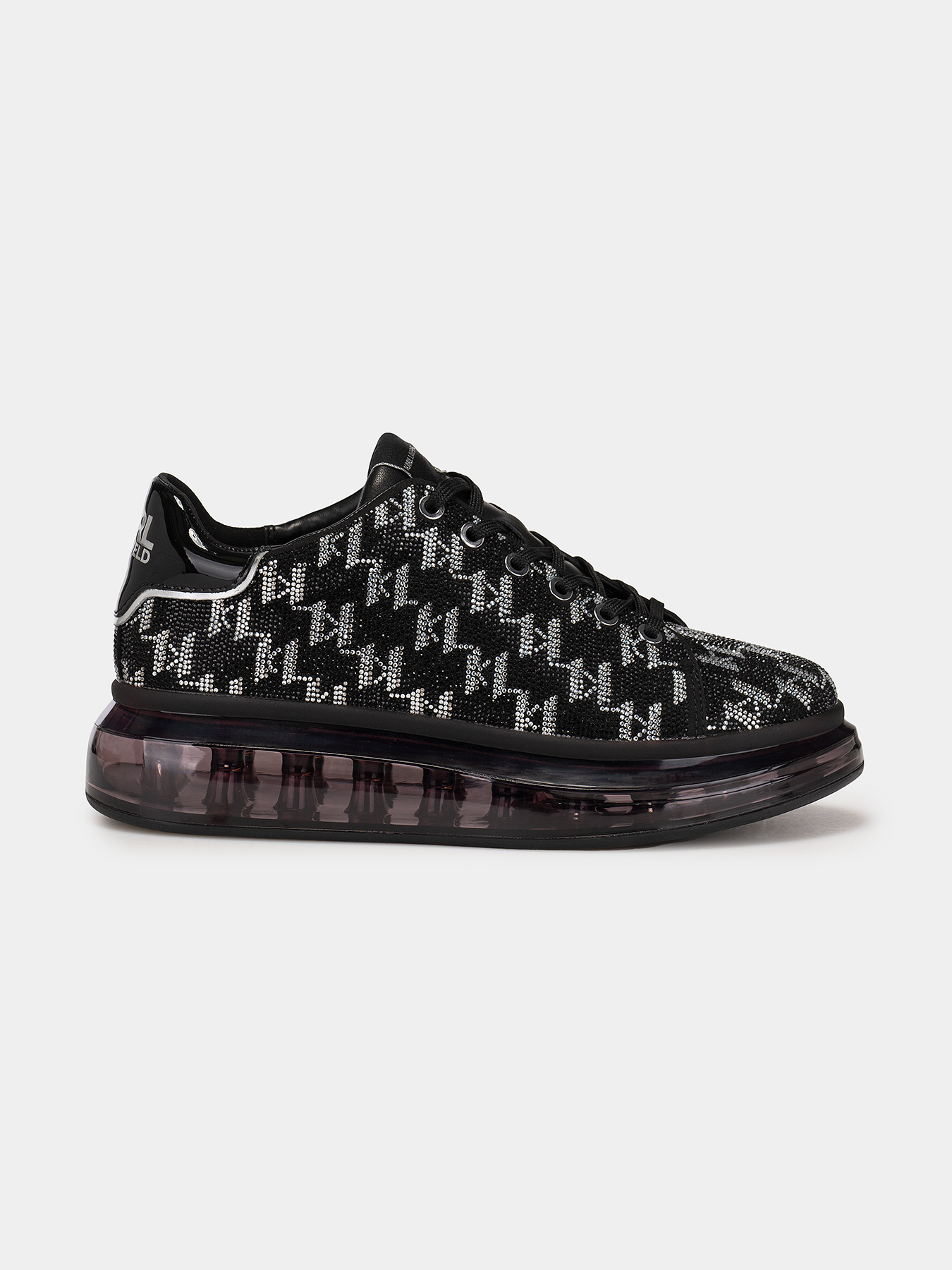 Karl Lagerfeld Paris Men\'s Black Logo Glitter Sneakers Karl Lagerfeld Paris Men main image 4