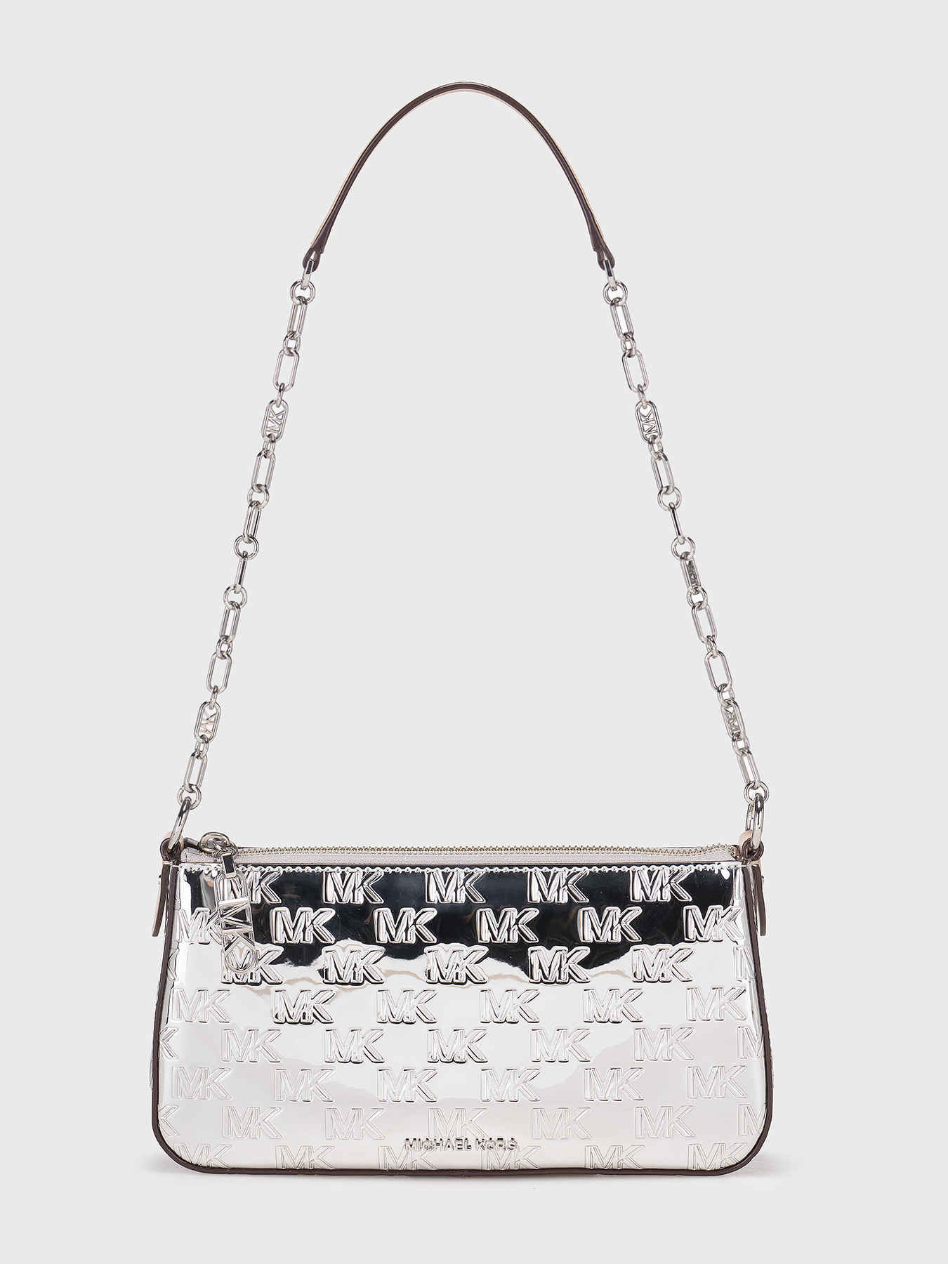 Small bag in silver color brand MICHAEL KORS