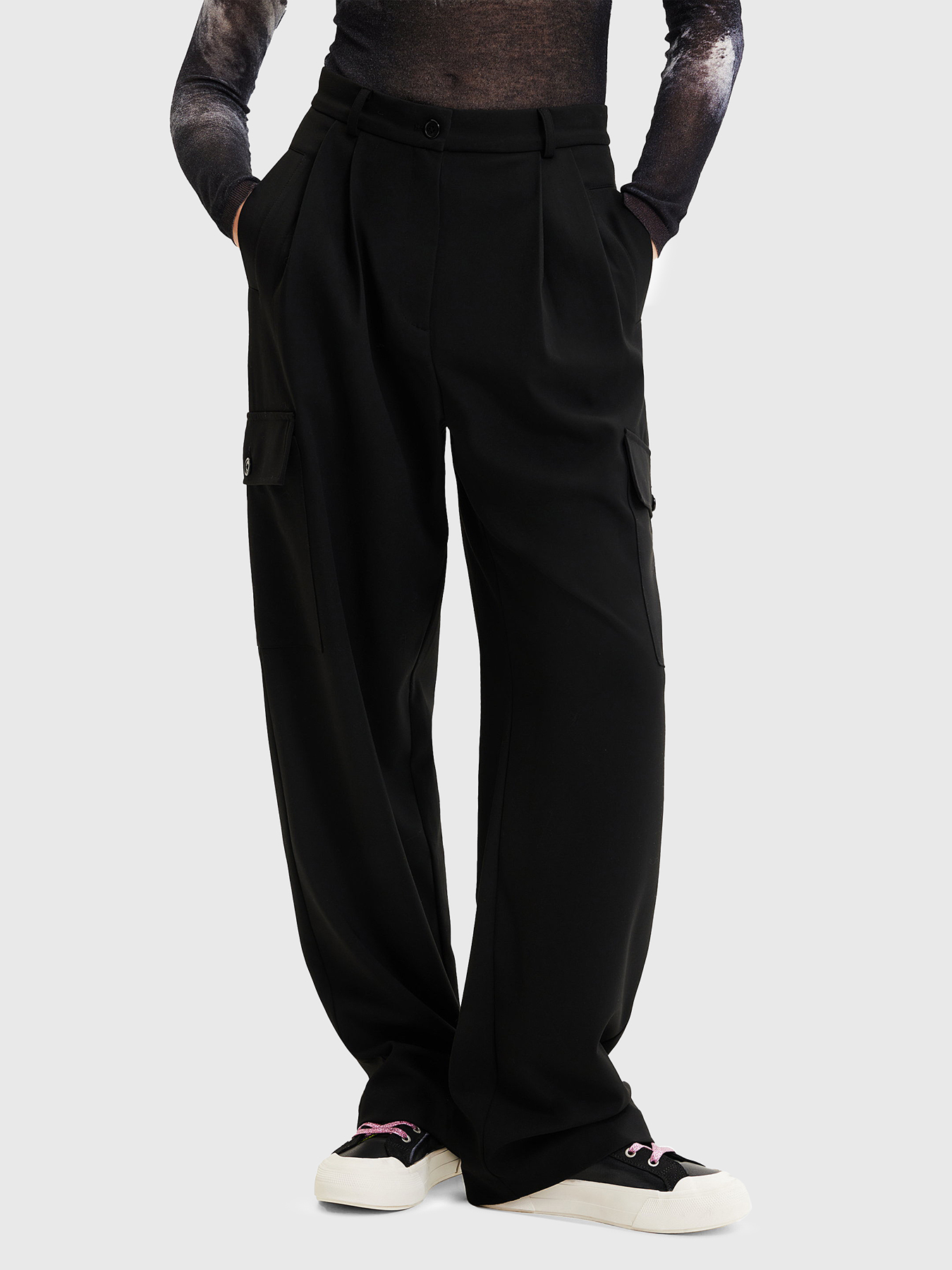 Desigual Women's Trousers LUA, Negro, EU M At Women's...