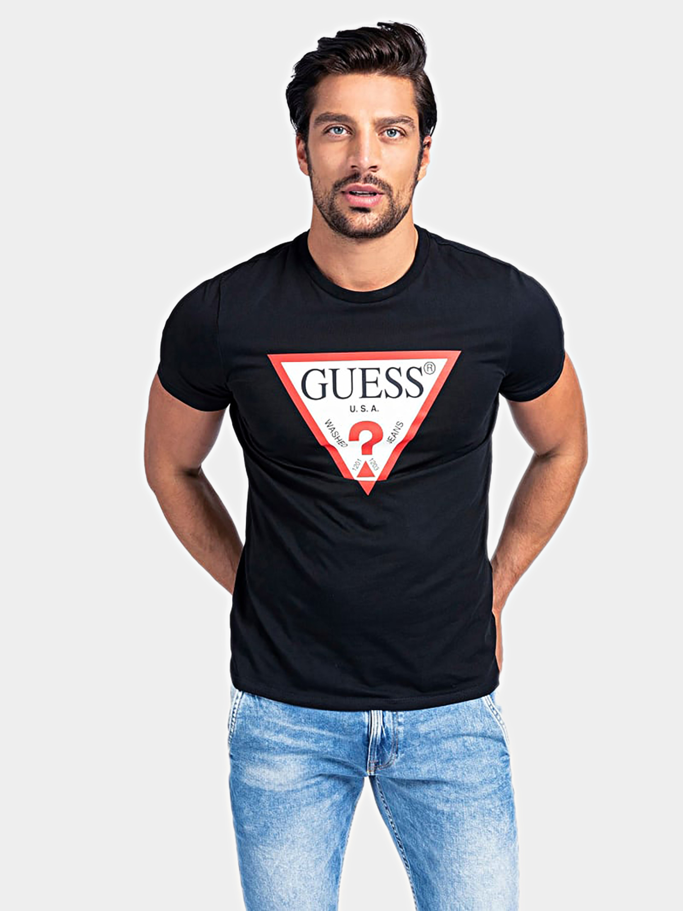 Cotton t-shirt with logo print brand 