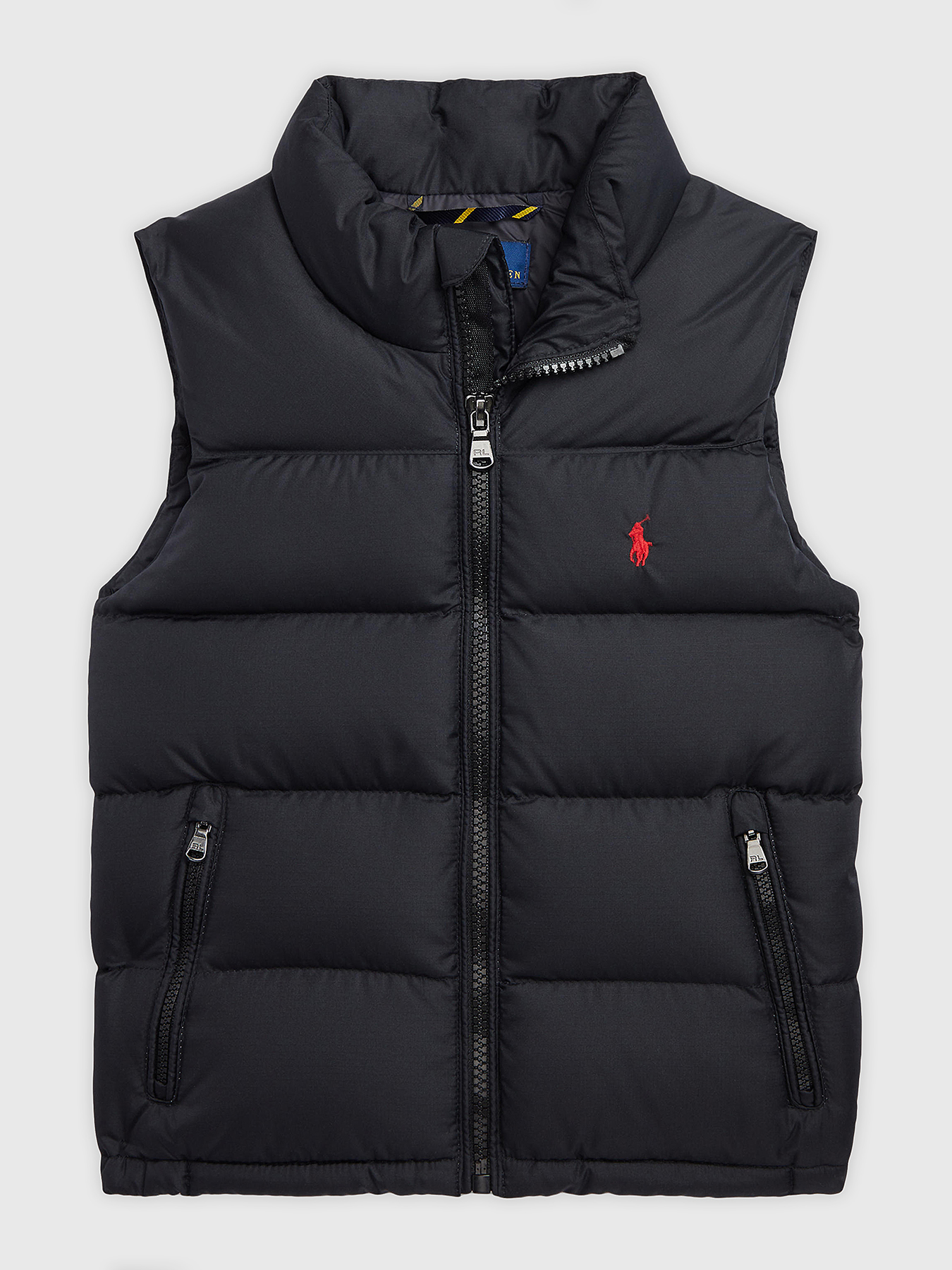 Contrast-logo black vest brand POLO RALPH LAUREN