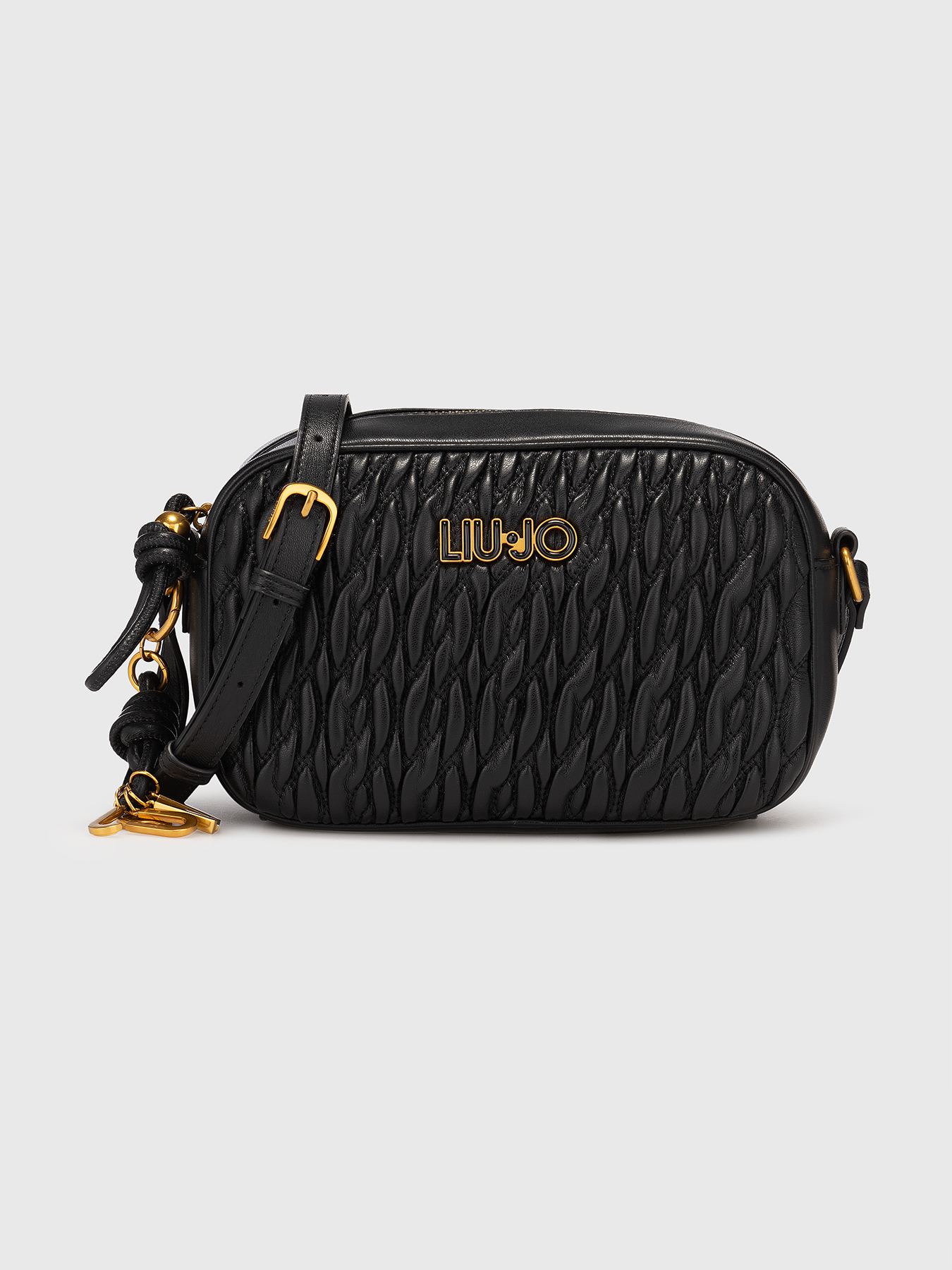 Black crossbody bag in eco leather brand LIU JO