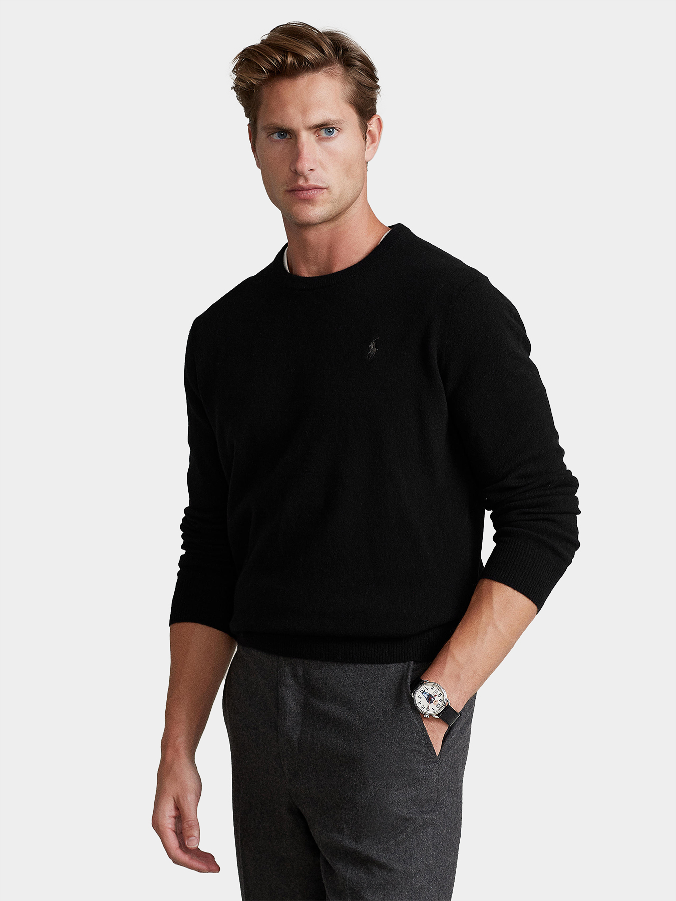 Cashmere sweater in black brand POLO RALPH LAUREN
