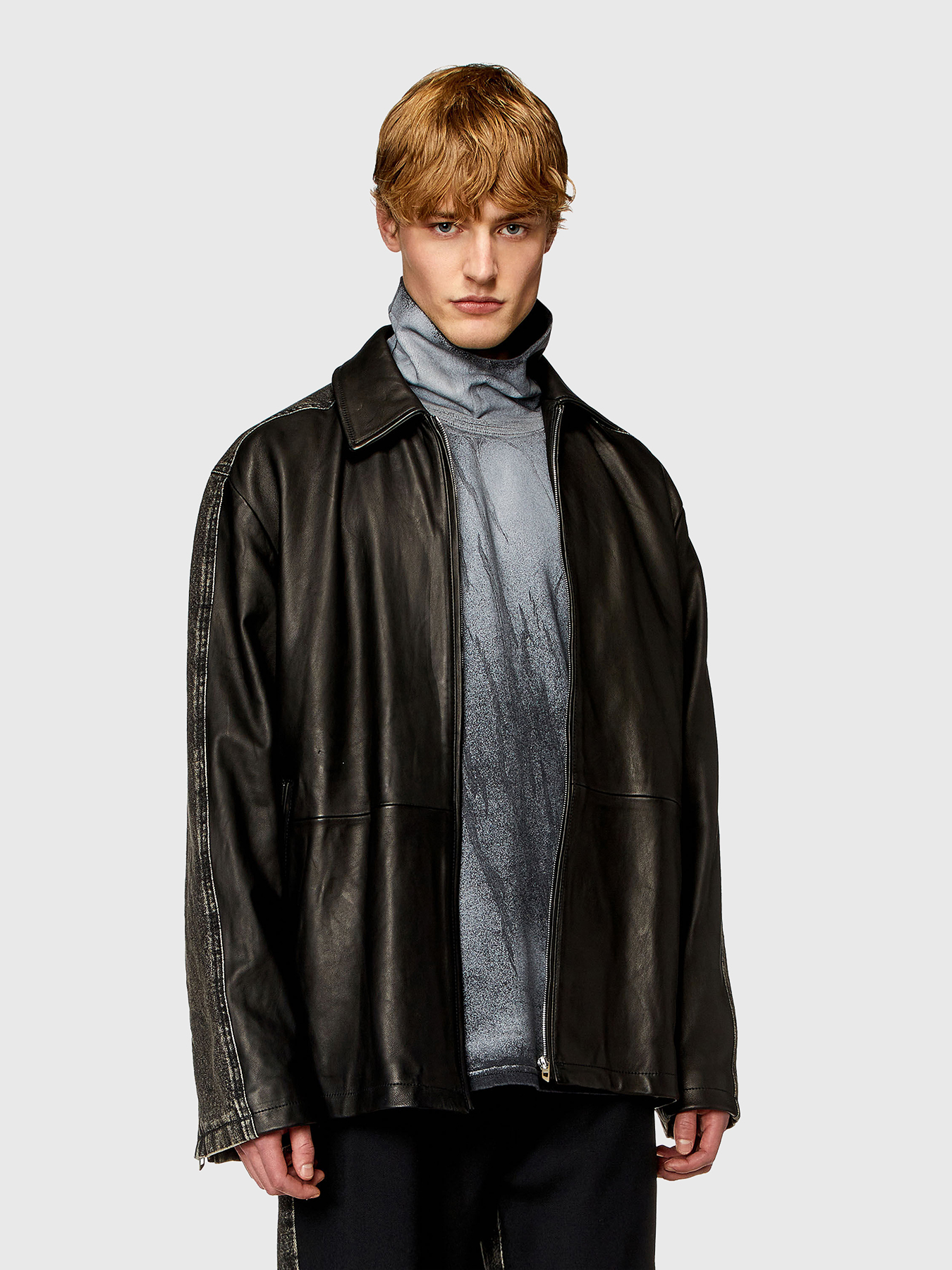 新品 DIESEL ディーゼル L-STOLLER レザージャケット 48