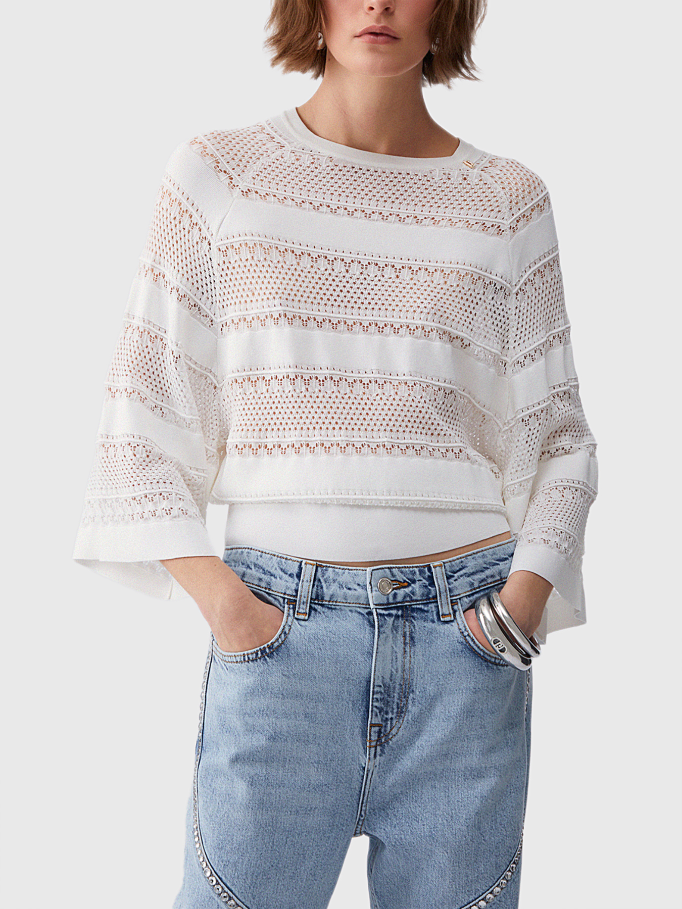Lace patterned sweater brand LIU JO — Globalbrandsstore.com/en
