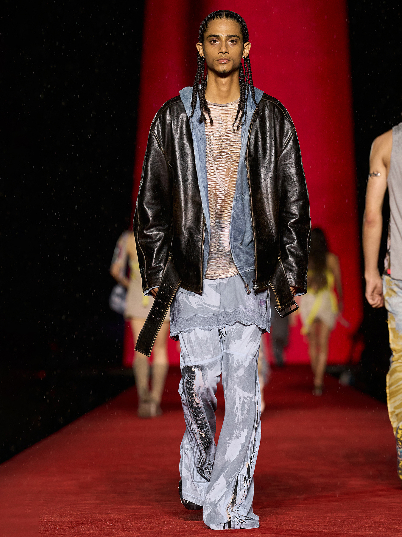 L-MARGY leather oversized jacket brand DIESEL — Globalbrandsstore