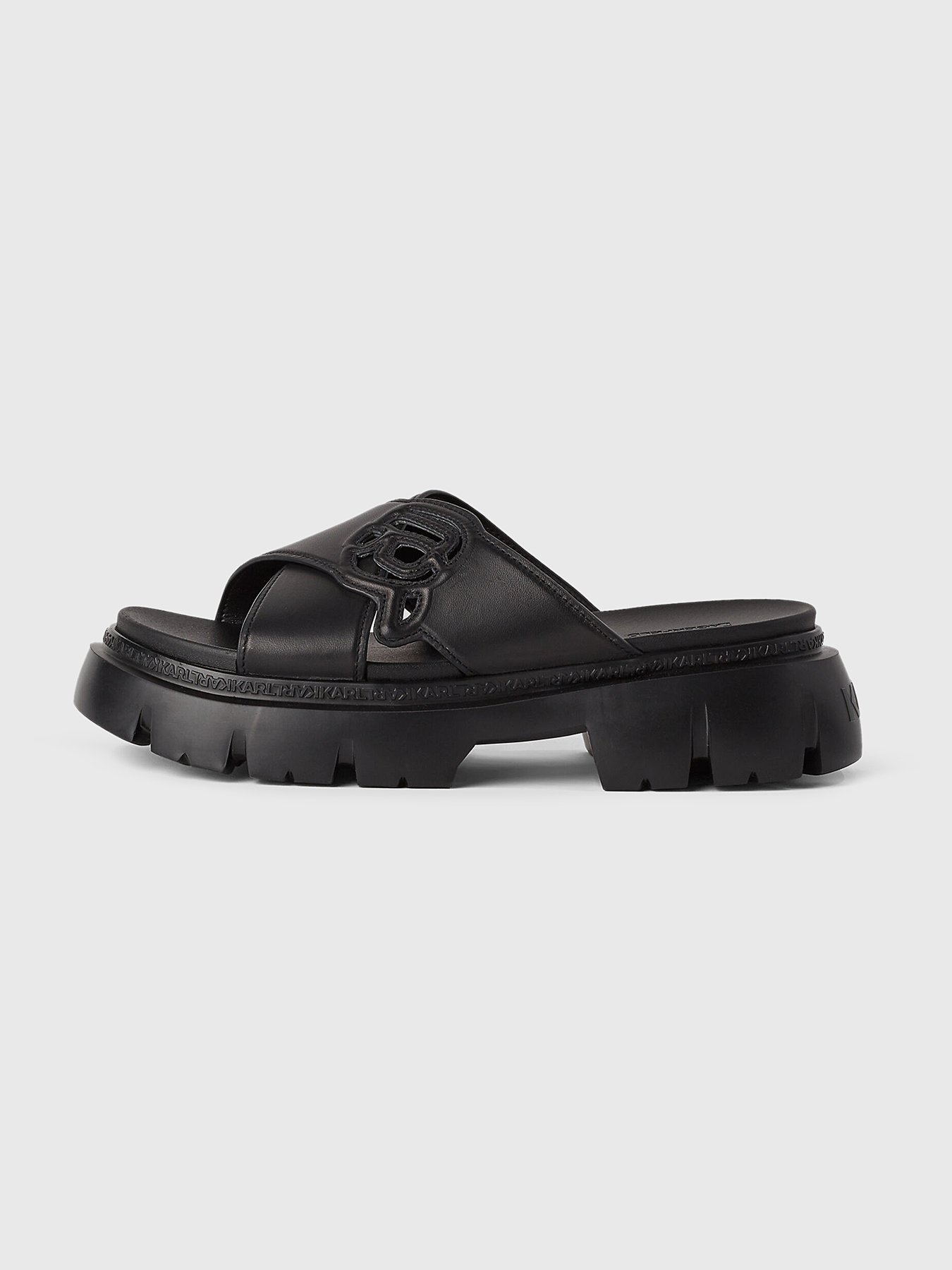 SUN TREKKA NFT leather slippers brand Karl Lagerfeld
