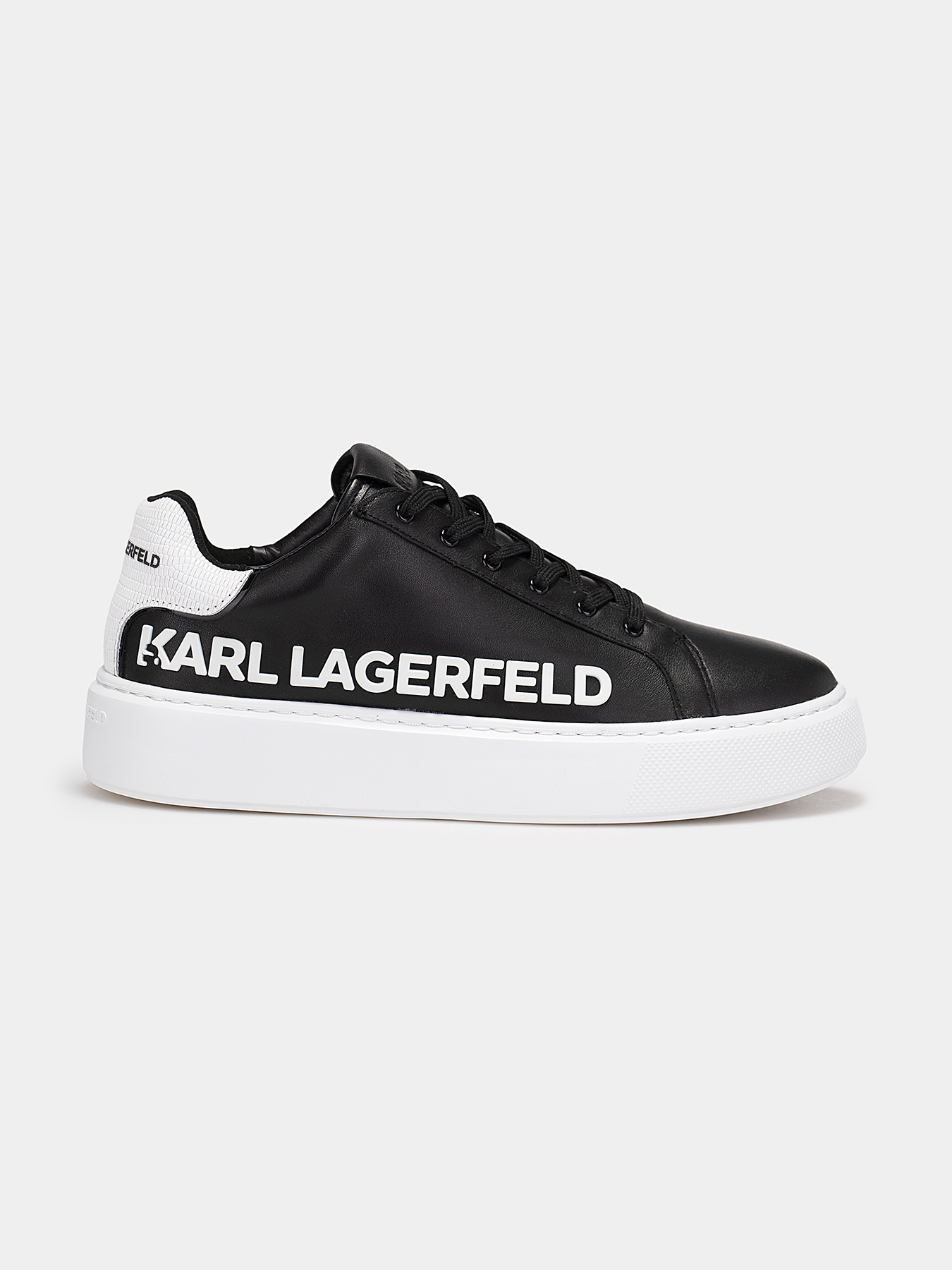 Sneakers with embossed side logo brand Karl Lagerfeld