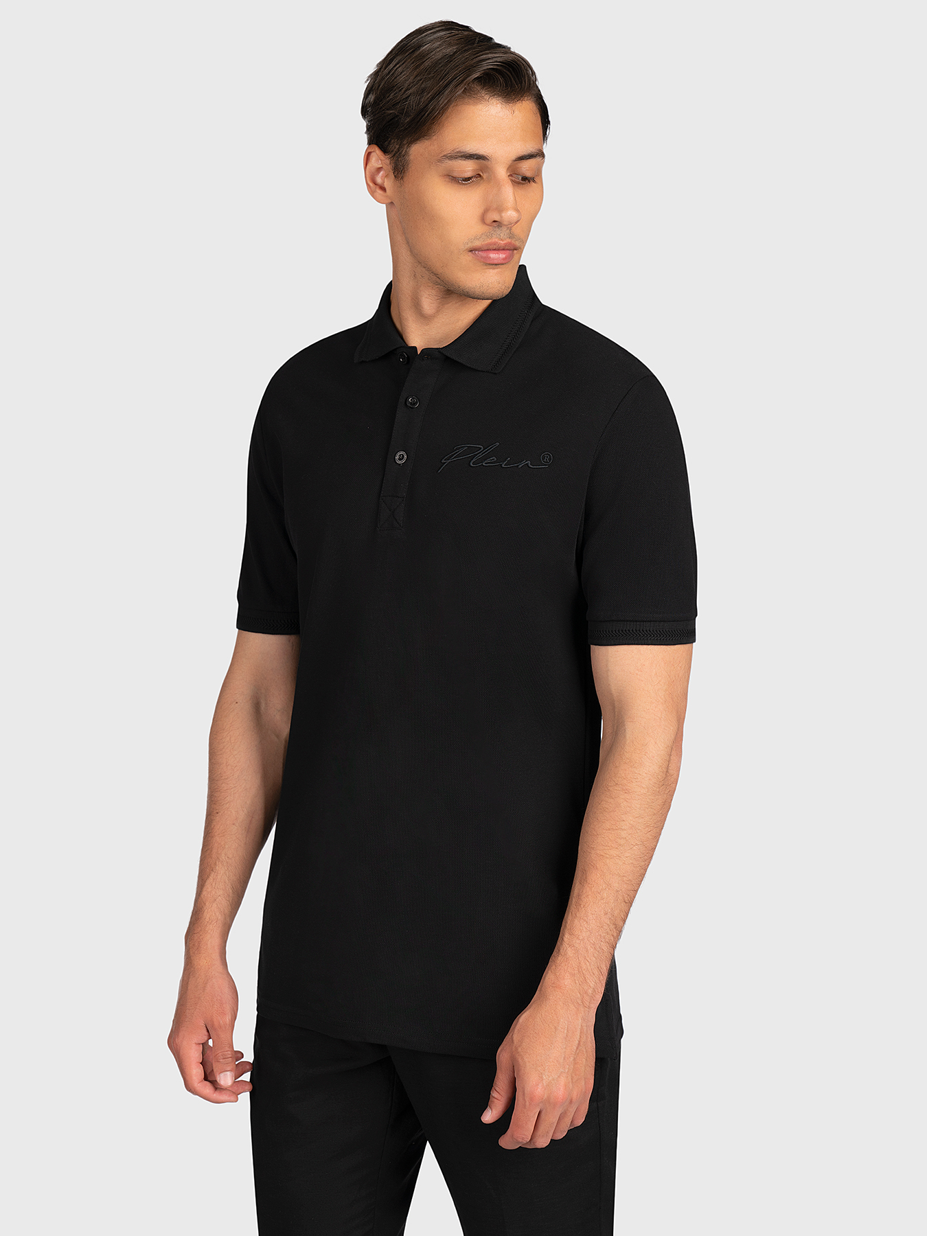 Tシャツ・カットソー PHILIPP PLEIN Men Polo Shirts MTK8165 PJY002N 02 02 BLACK BL PPFAAC-MTK5229-PJY002N-02FW21(