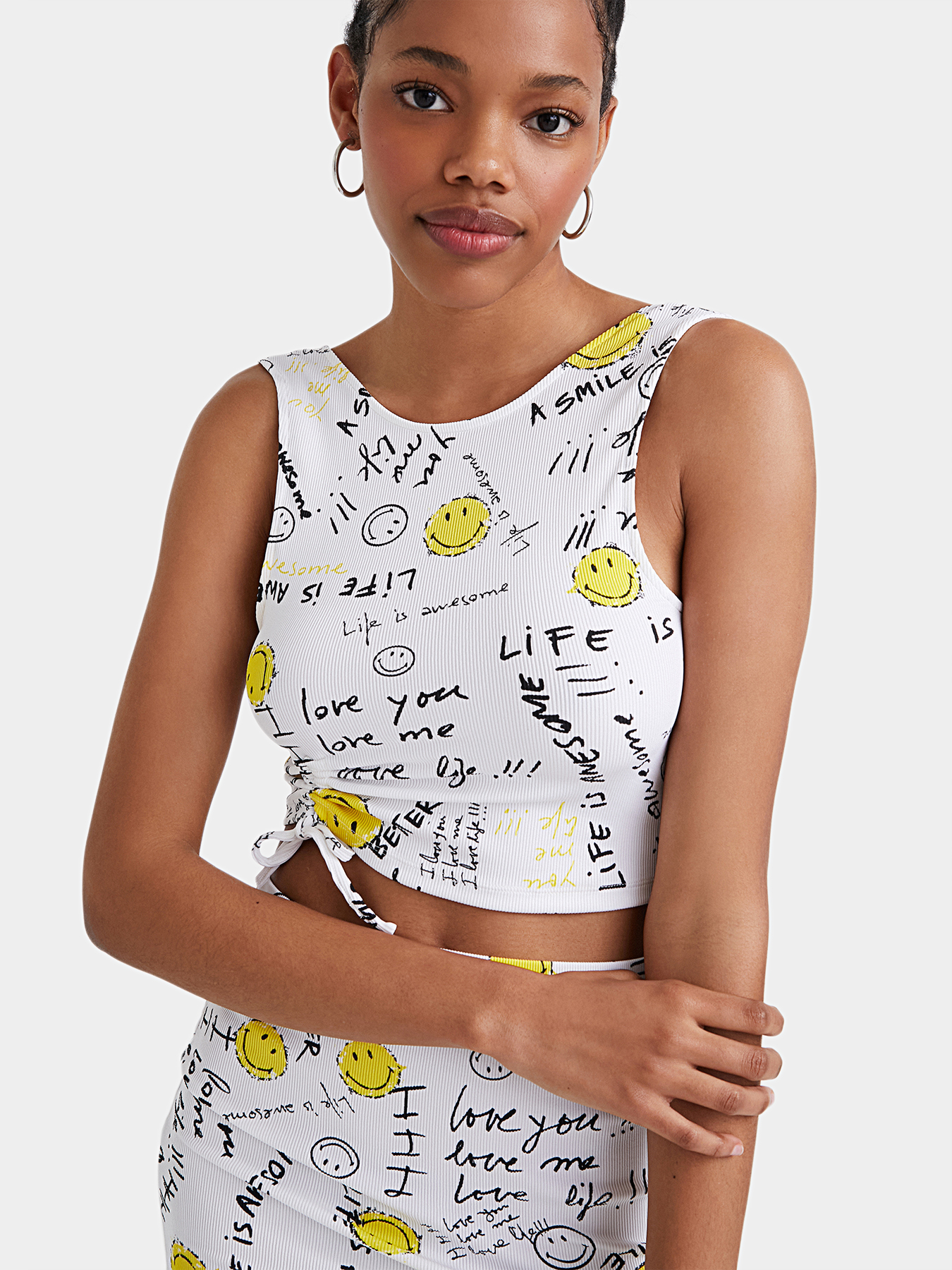 Plage 2022AW mini collシャツ Crop top Smiley brand DESIGUAL — Globalbrandsstore.com/en