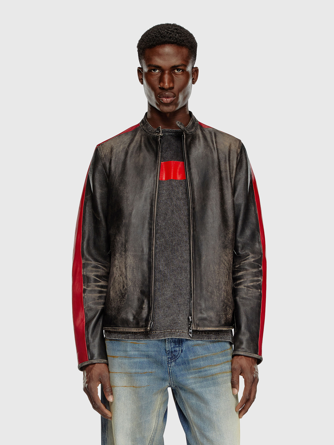 グ*ン様 Diesel leather Jacket Diesel Red L-Ruscha Leather Jacket