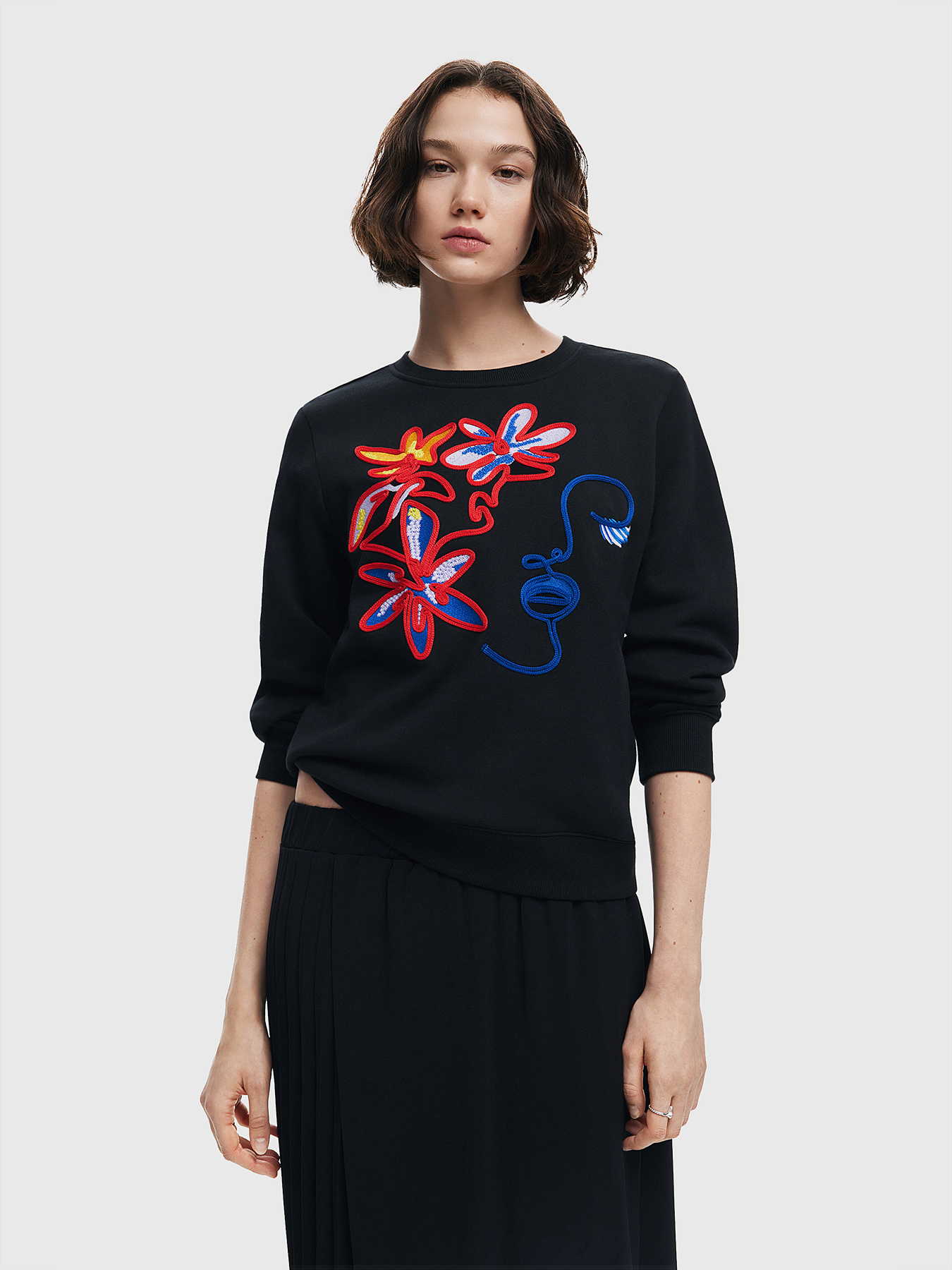 水彩画スタイル 花柄セーター | Desigual (Women)/デシグアル