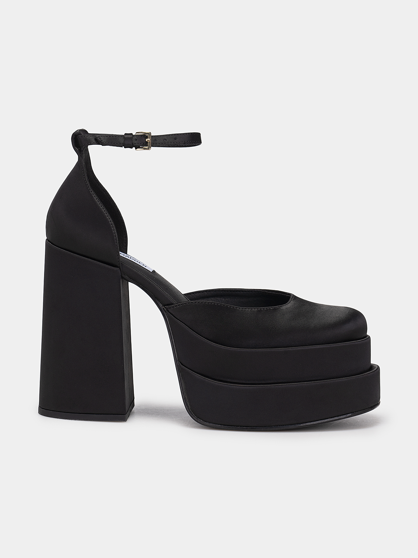 CHARLIZE black satin sandals brand STEVE MADDEN
