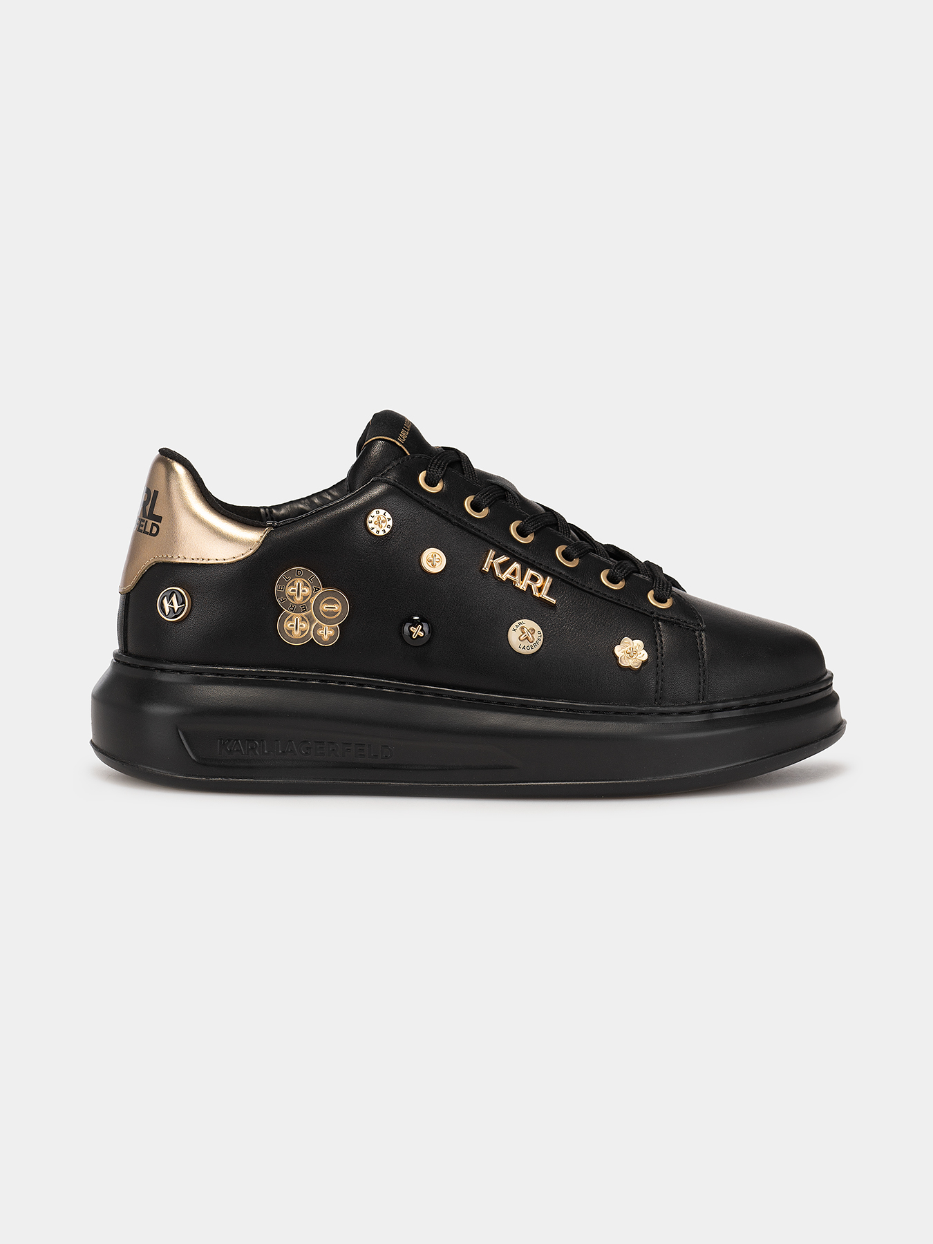 KAPRI leather shoes with gold accents brand Karl Lagerfeld