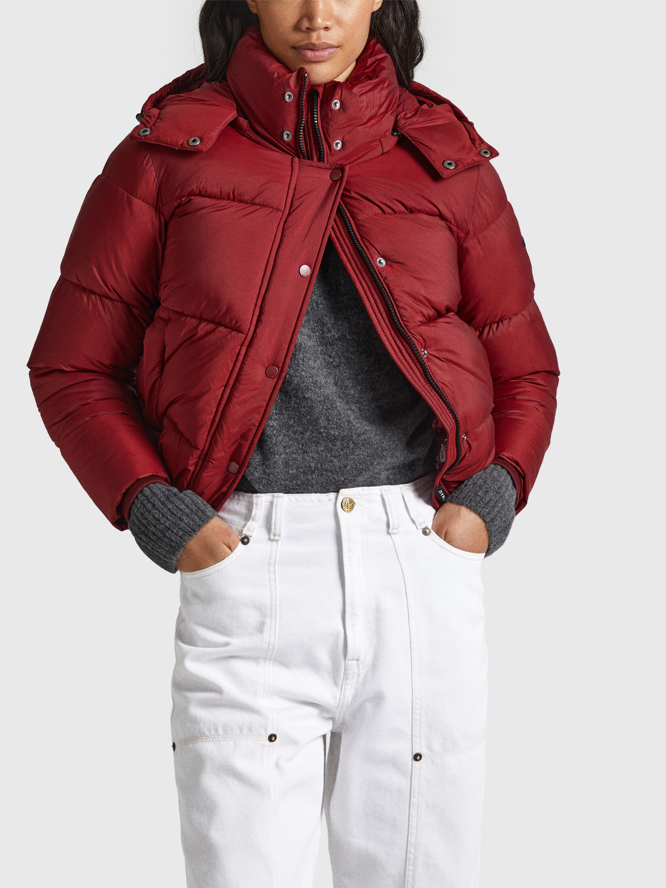 MORGAN down jacket with logo accent brand Pepe Jeans 