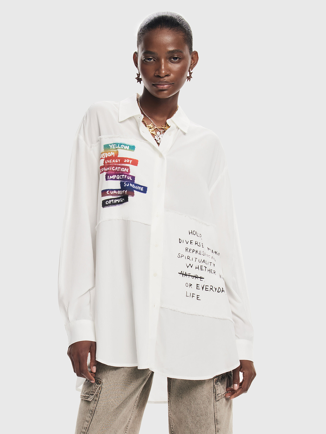 デシグアル Desigual テクスチャーパッチワーク ミニバッグ