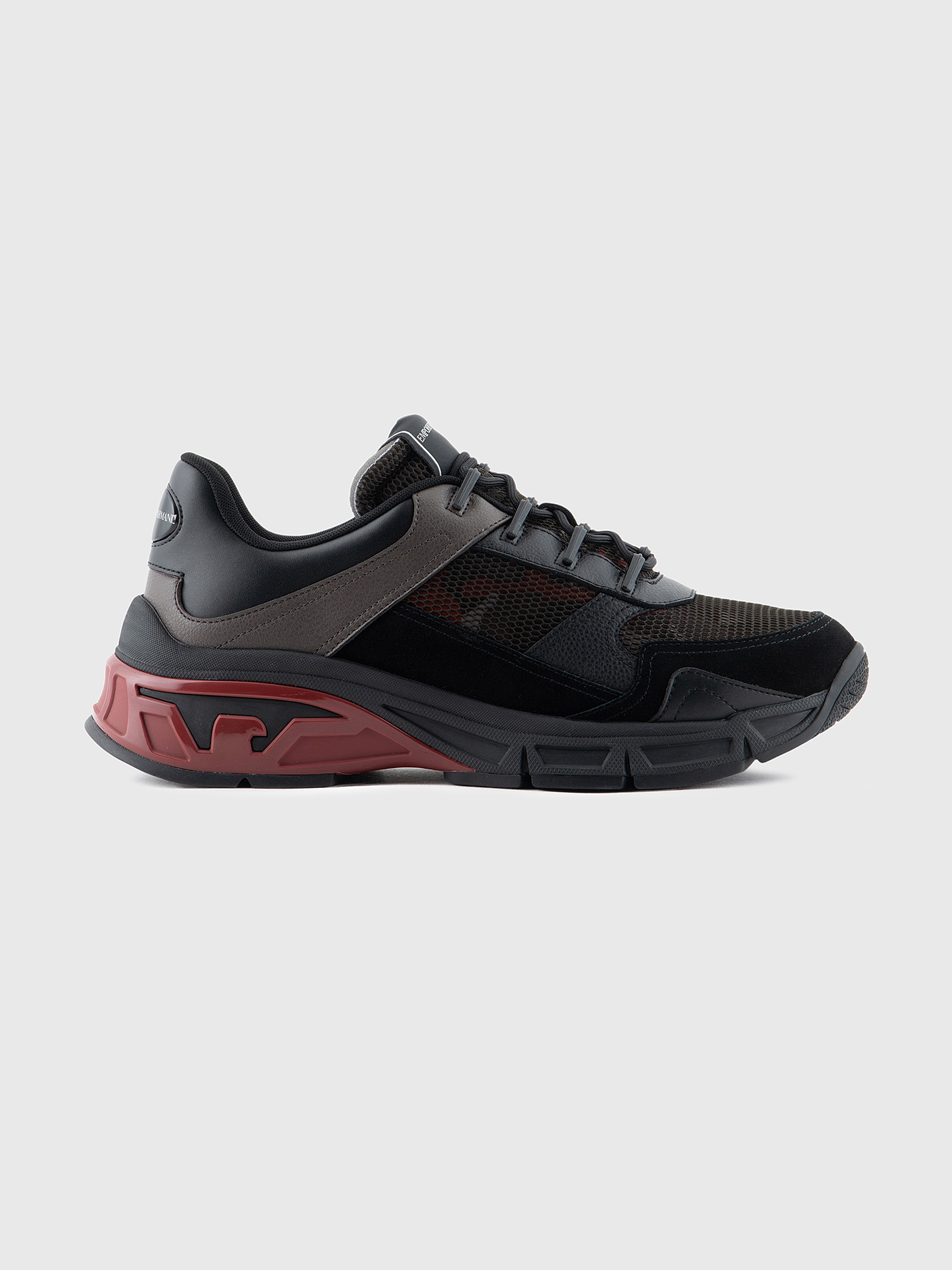 Sneakers with suede and camouflage details brand EMPORIO