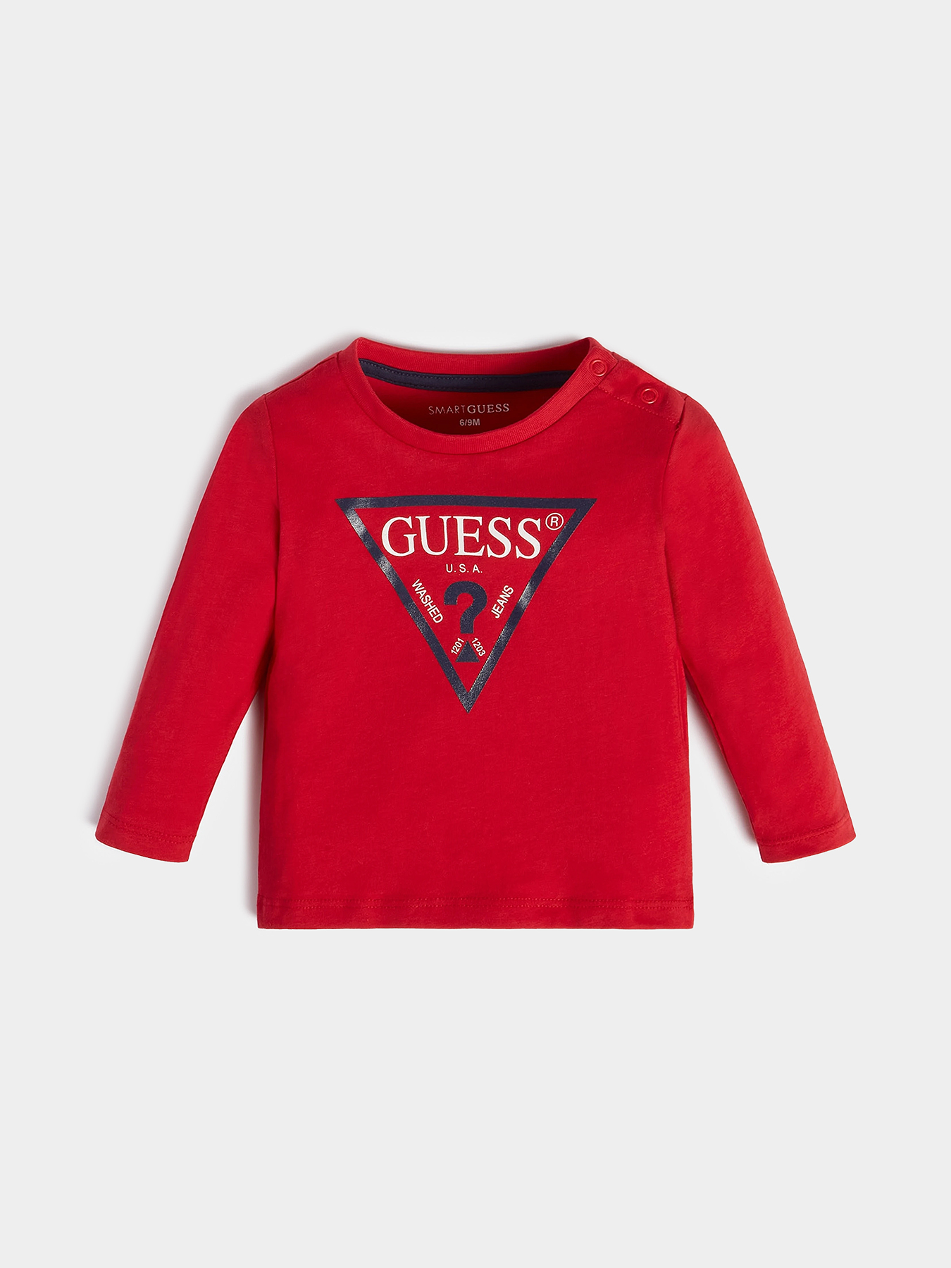 Long sleeves T-shirt in black color brand GUESS