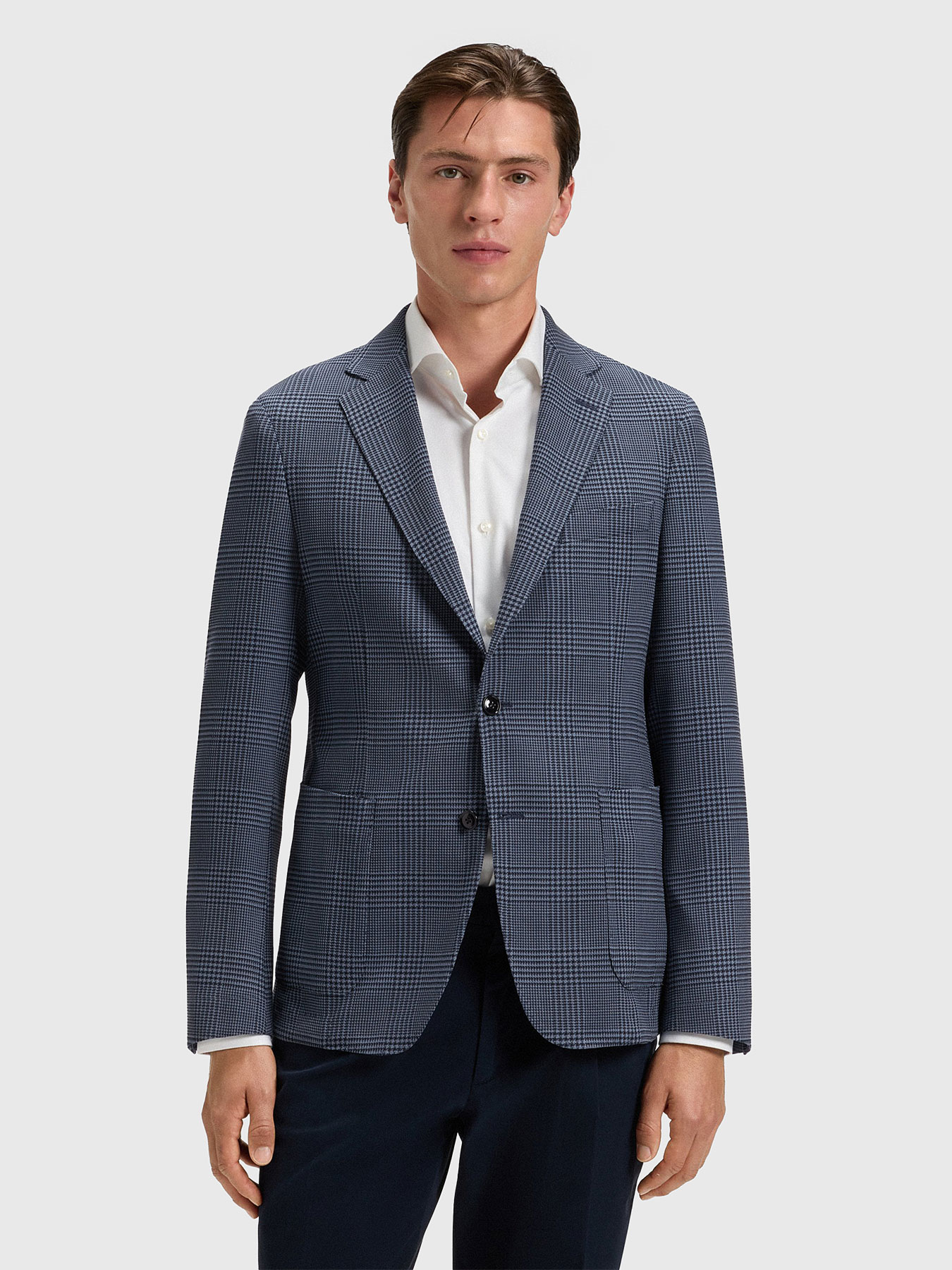 Checked wool blazer brand BOSS — Globalbrandsstore.com/en