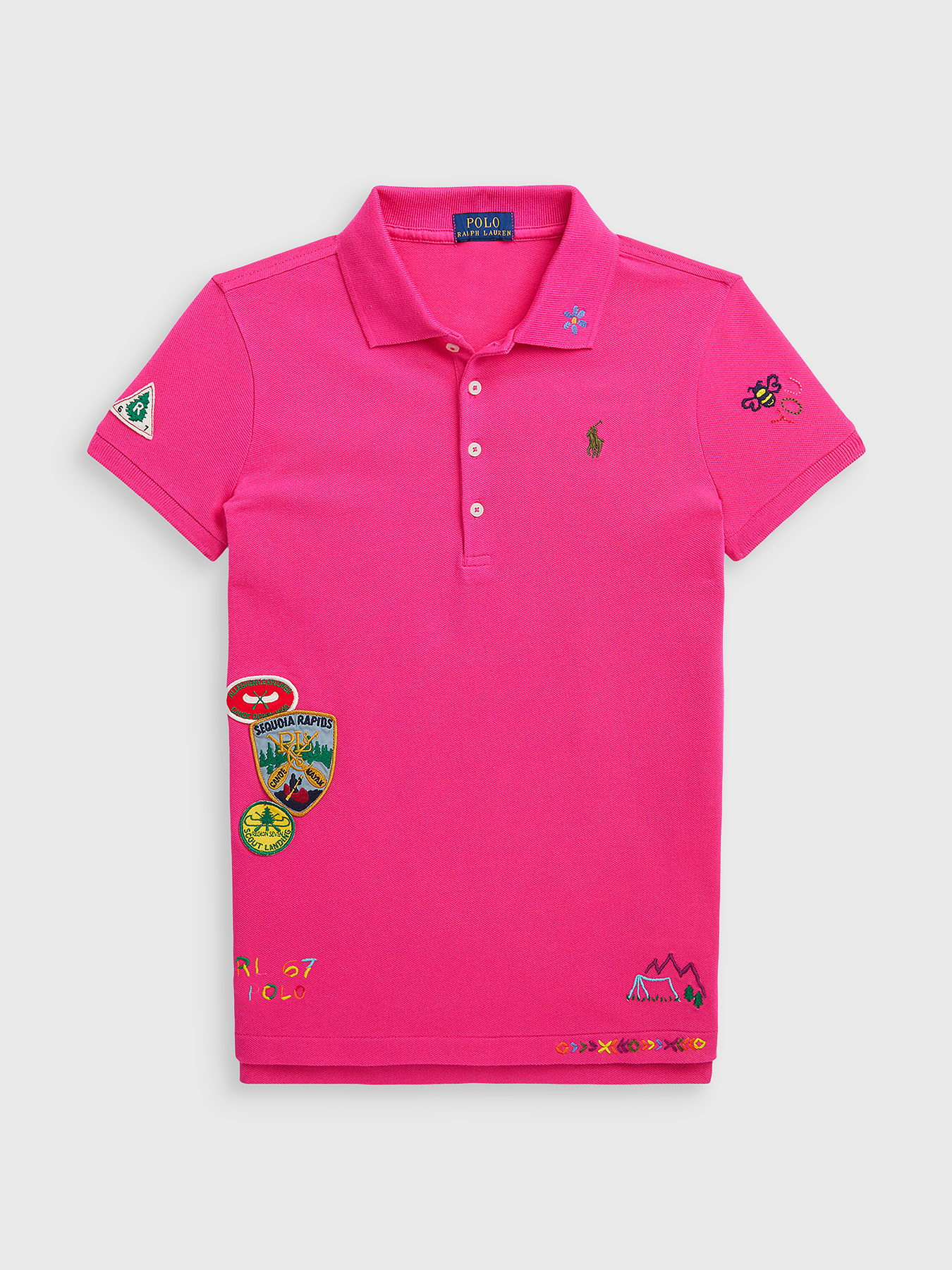 Polo-shirt with patches and embroidery brand POLO RALPH LAUREN ...