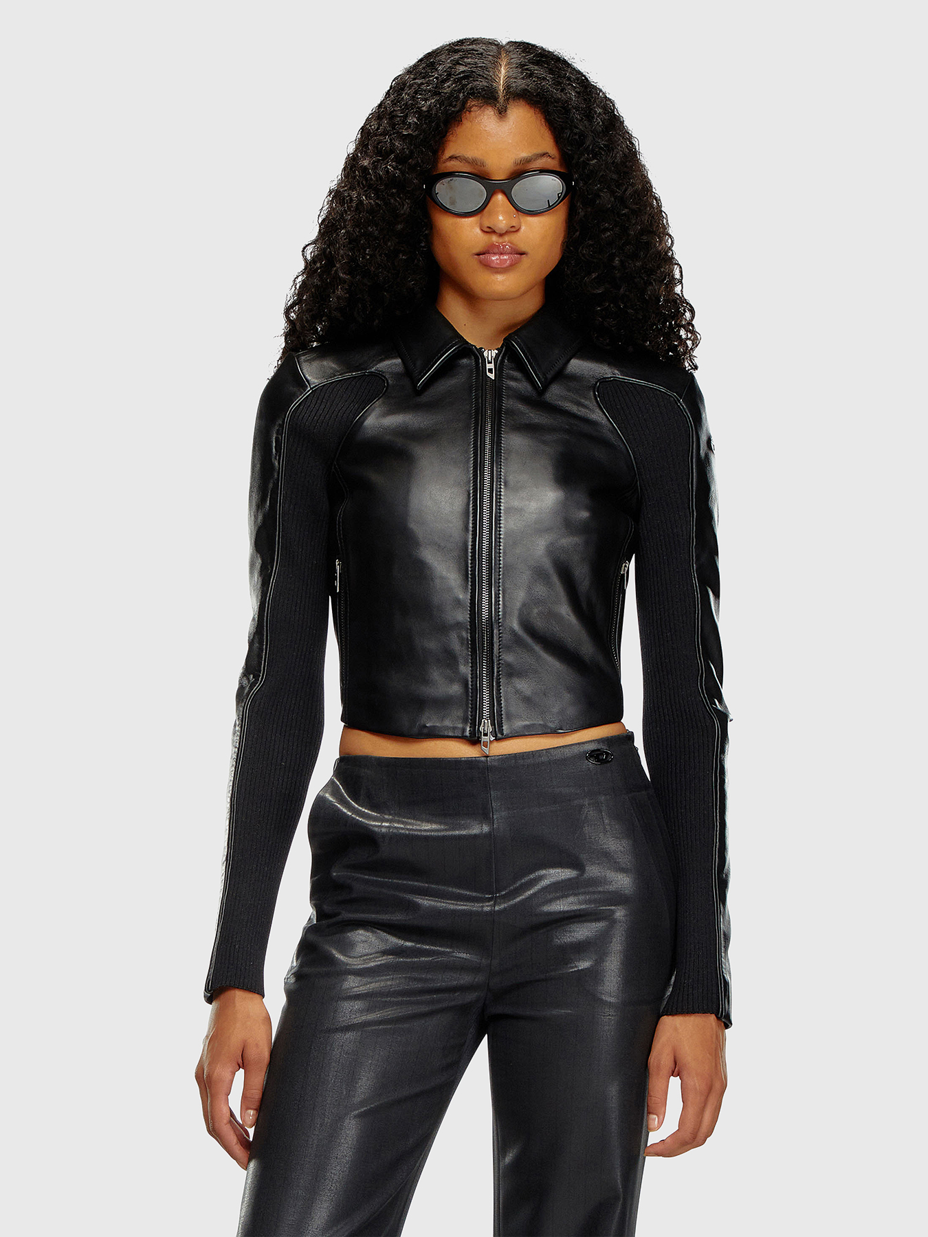 L-TOTEM-P1 leather jacket brand DIESEL — Globalbrandsstore