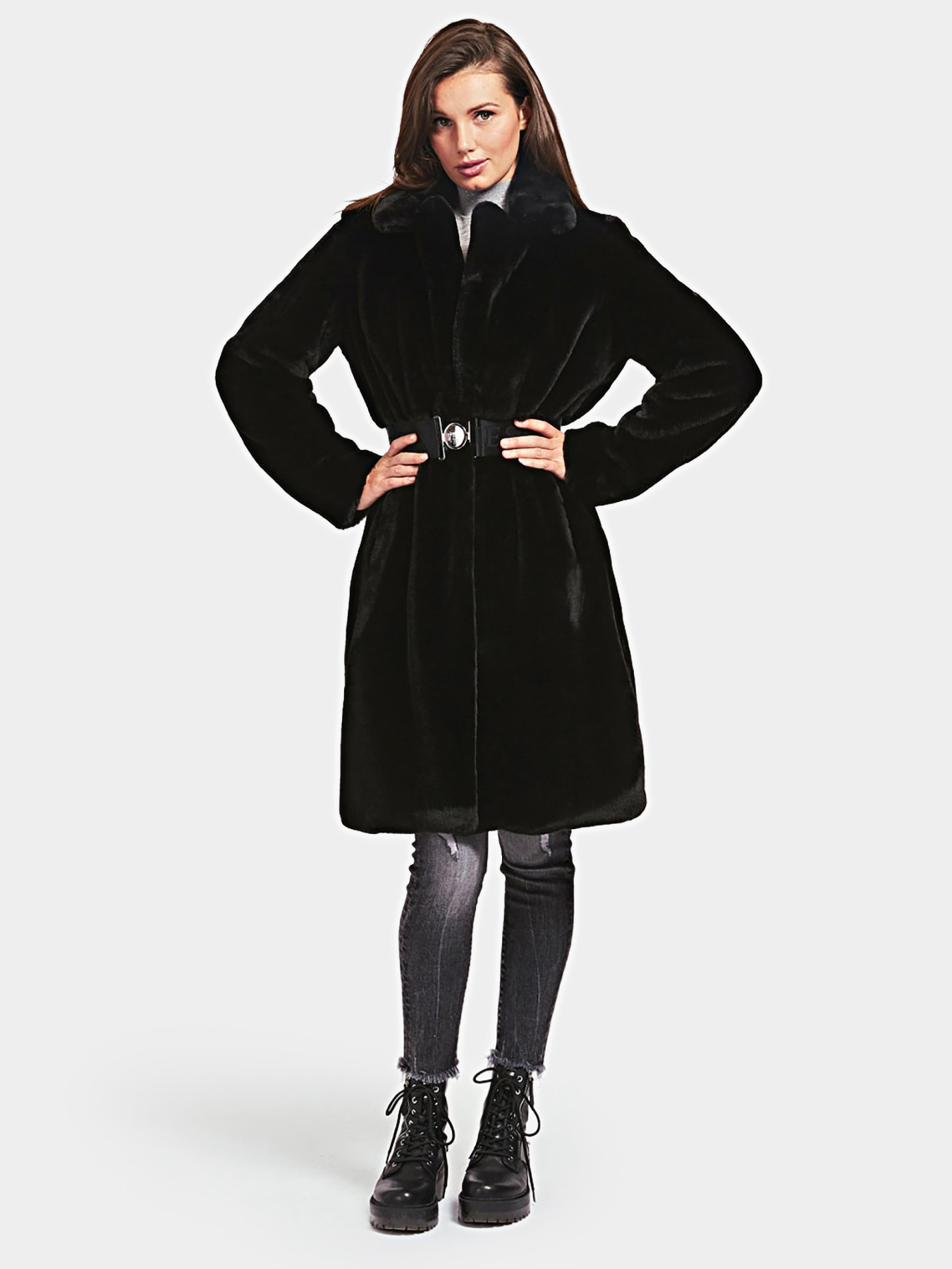 SHELLY Faux fur coat brand GUESS — Globalbrandsstore.com/en