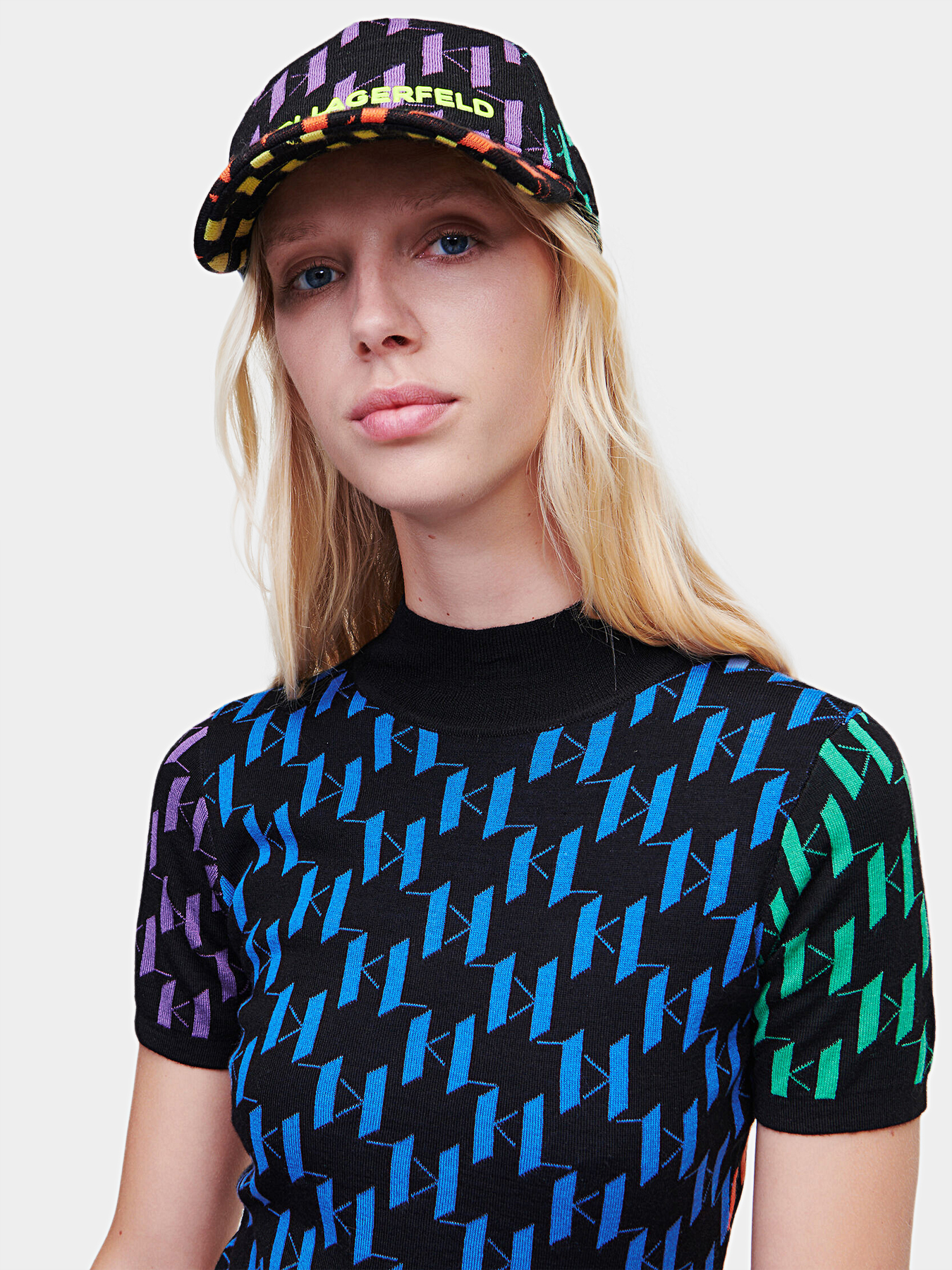 Sweater with short sleeve and monogram print brand Karl Lagerfeld —  Globalbrandsstore.com/en