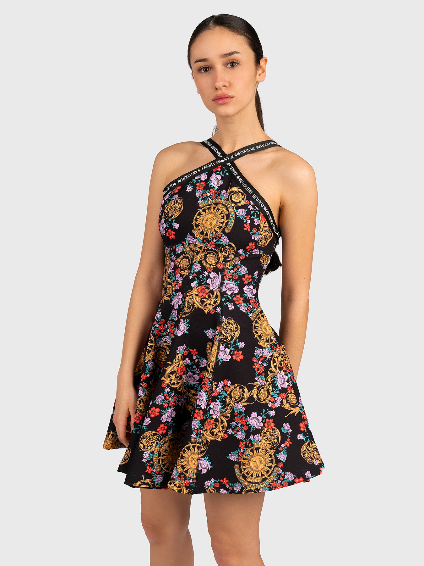 CADY dress with print brand VERSACE JEANS COUTURE