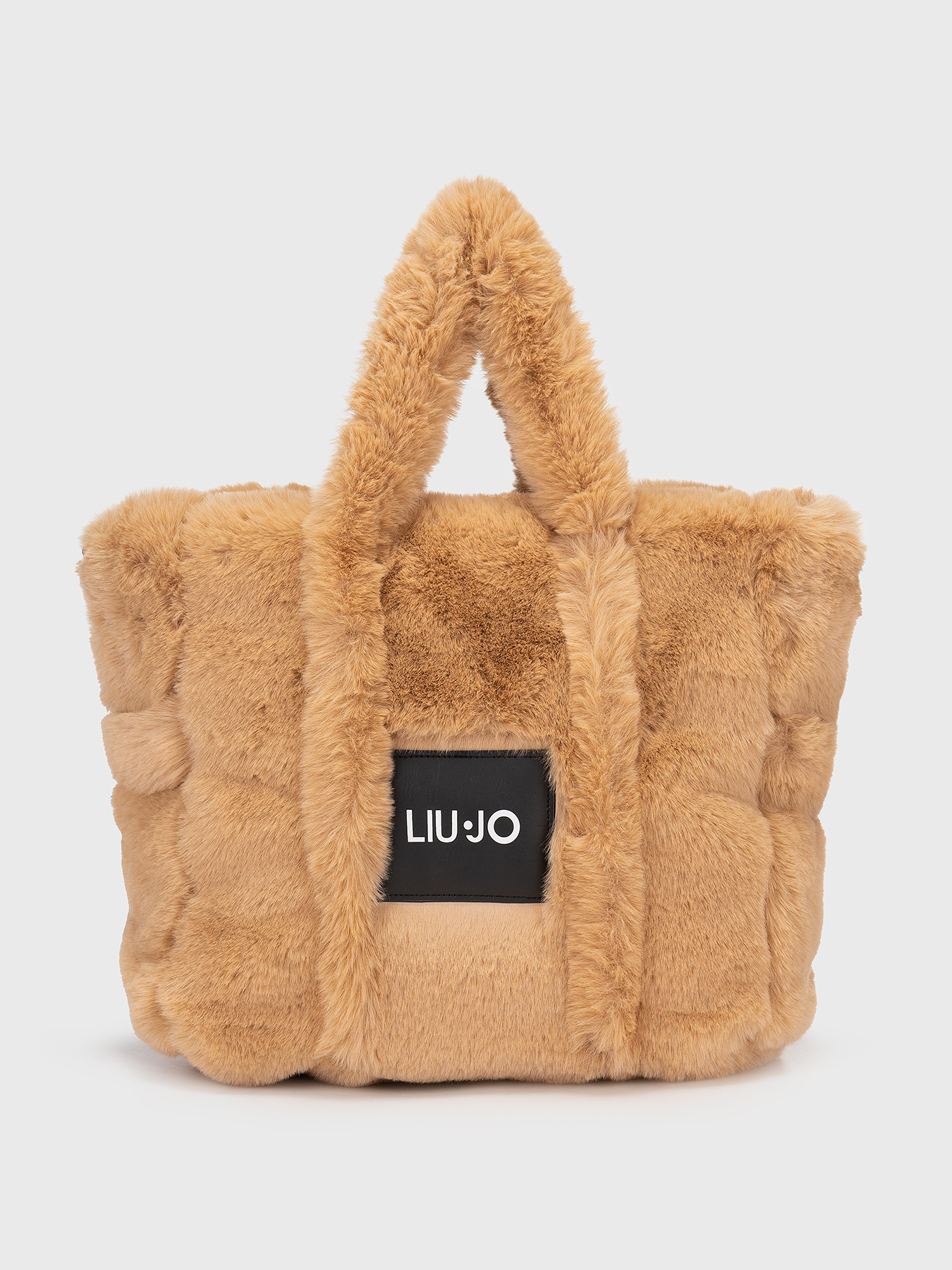 Бежова чанта от еко косъм на марката LIU JO — Globalbrandsstore.com