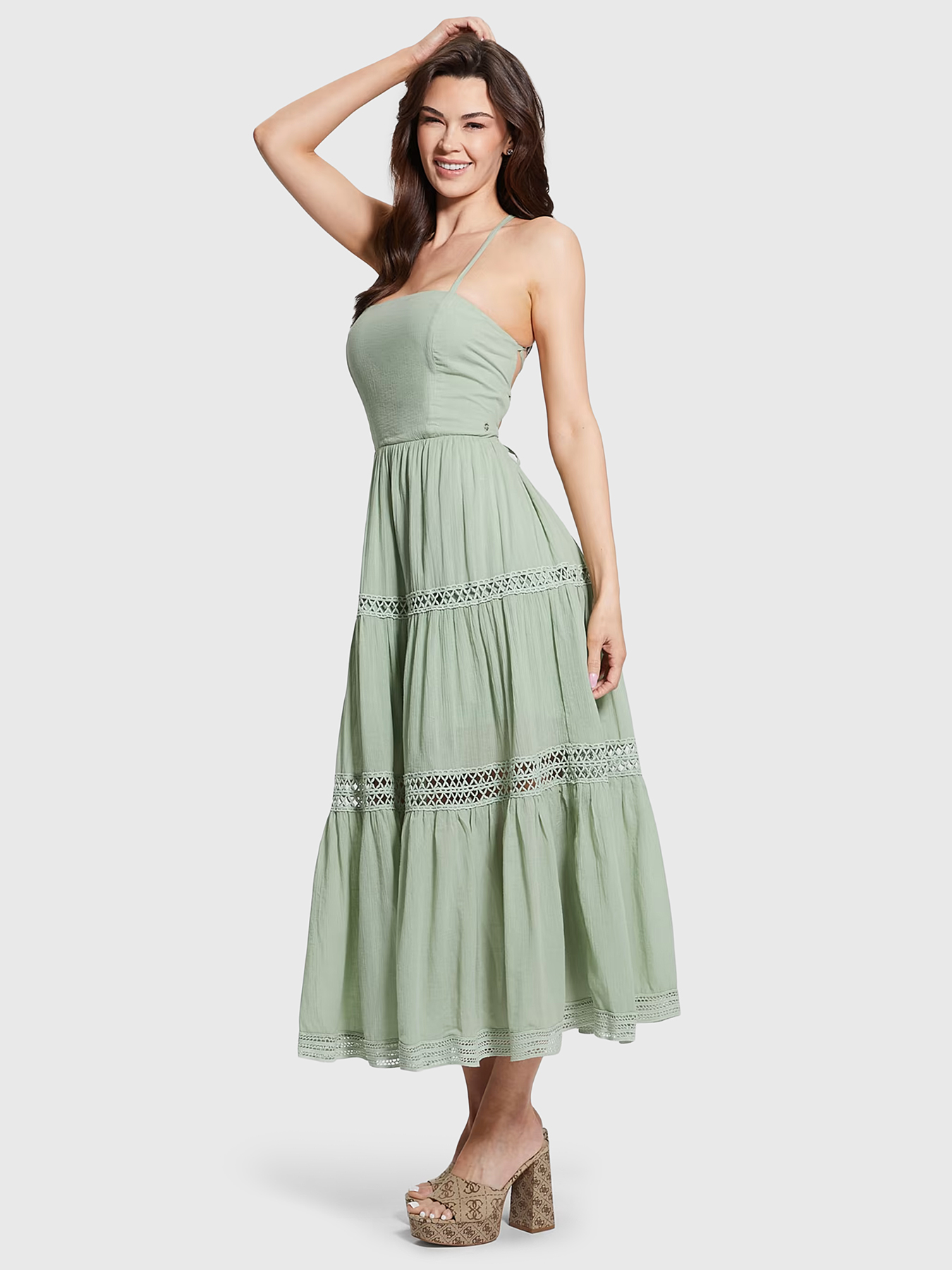 SAFA midi dress with accent laces brand GUESS  Globalbrandsstore.com/en