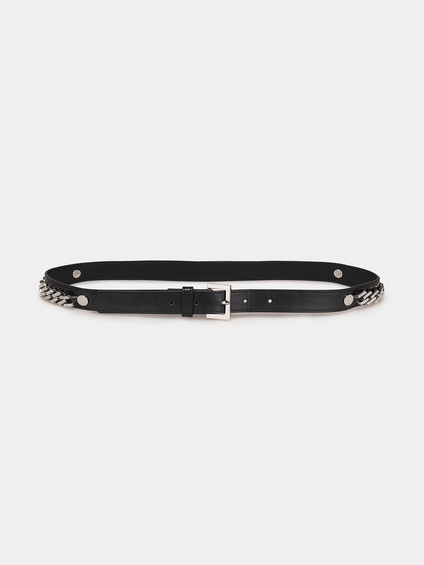 Llife　ライフ LEATHER CHAIN BELT　COAL BLACK 小物 Llife LEATHER CHAIN BELT COAL BLACK Llife LEATHER CHAIN