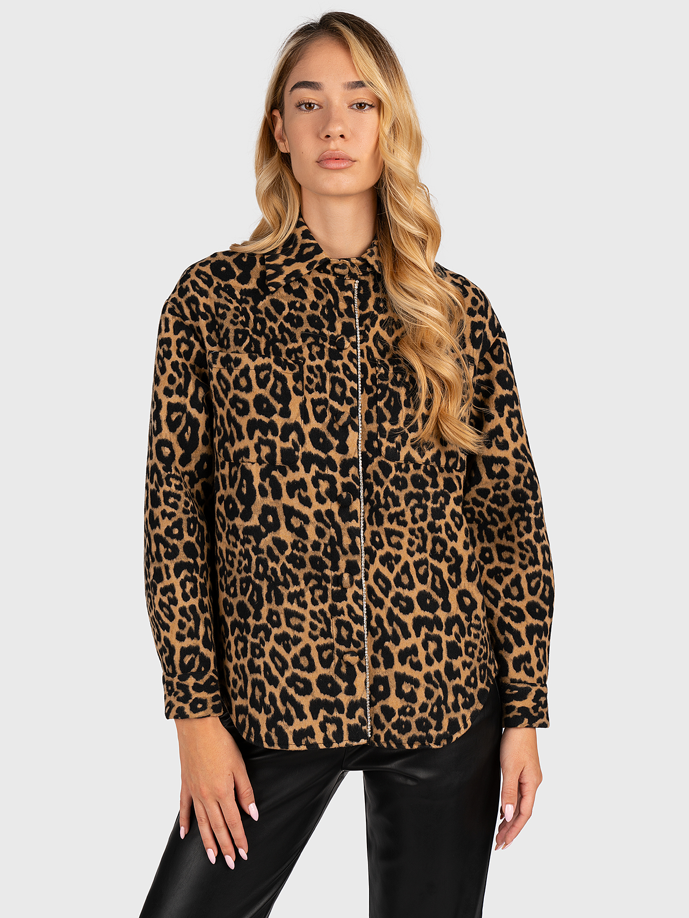 Cotton blend overshirt jacket brand LIU JO