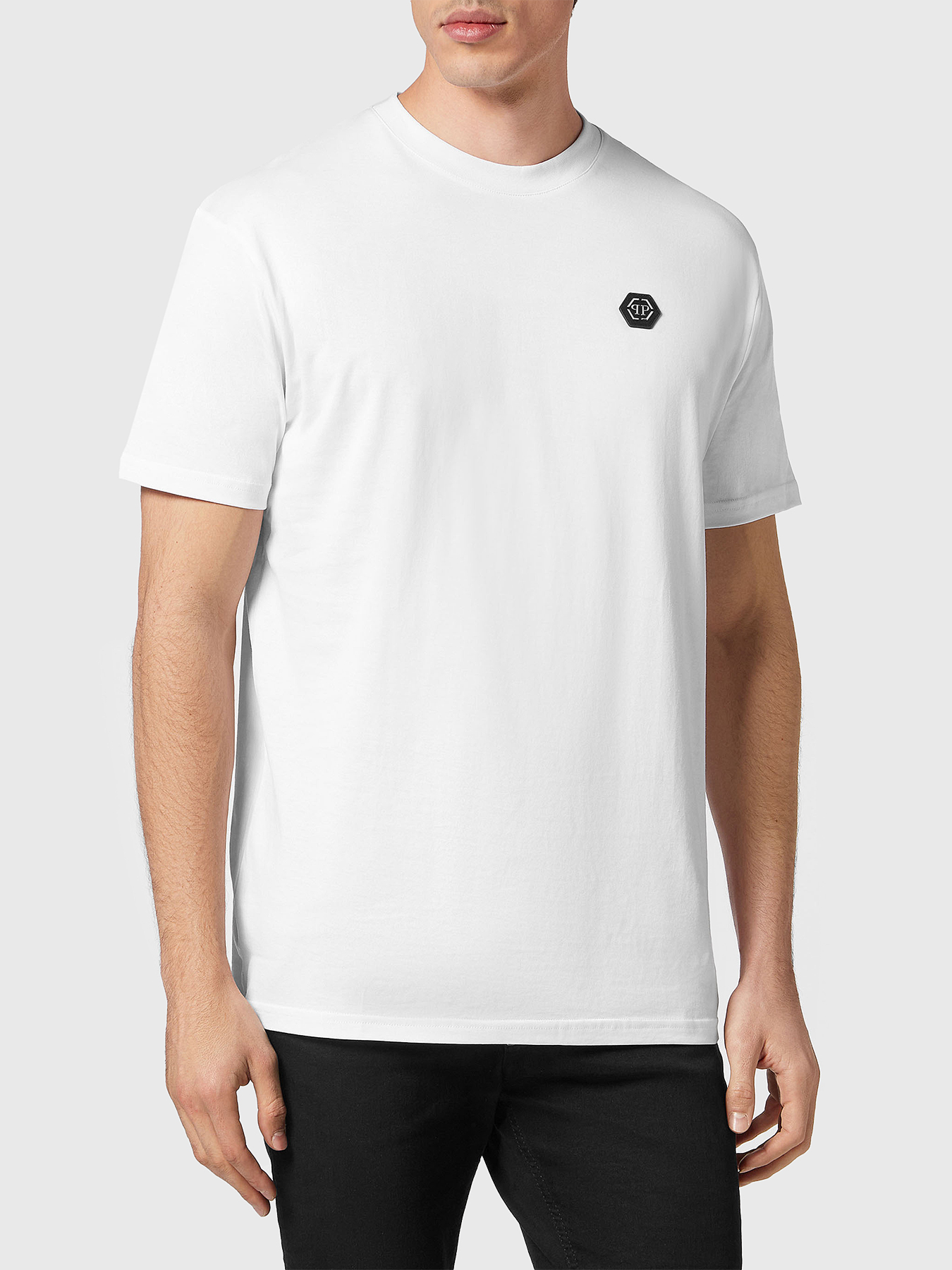 HEXAGON logo print T-shirt brand PHILIPP PLEIN