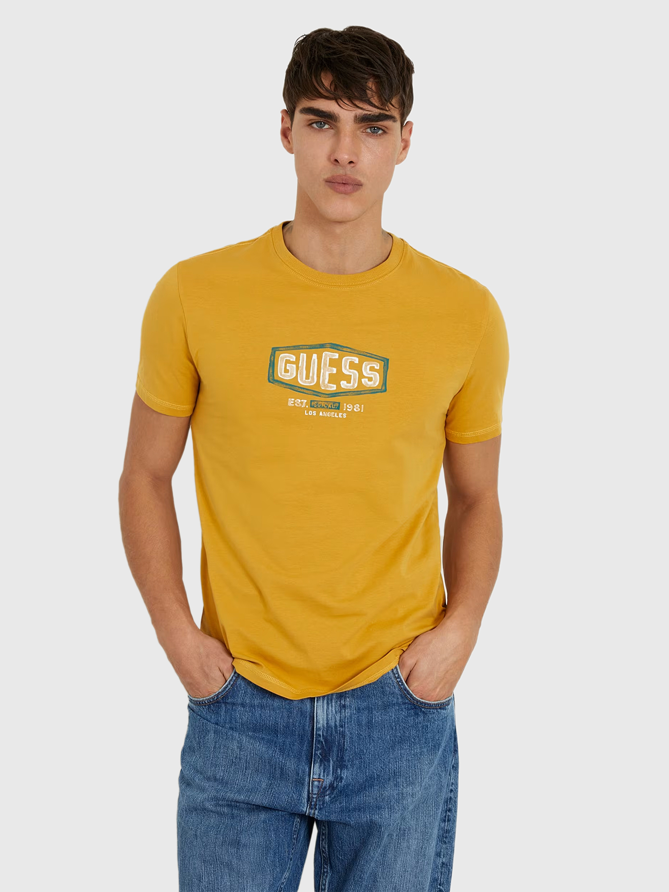 yellow guess top