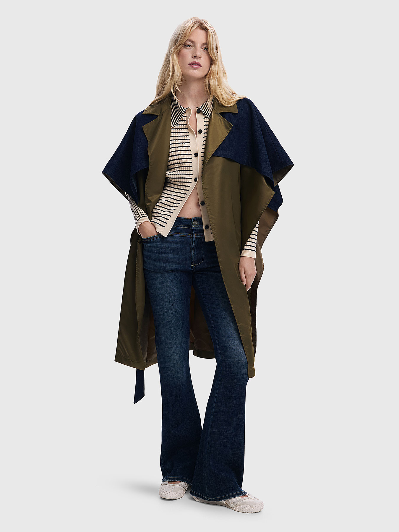 Trench coat with denim details brand DESIGUAL — Globalbrandsstore.com/en