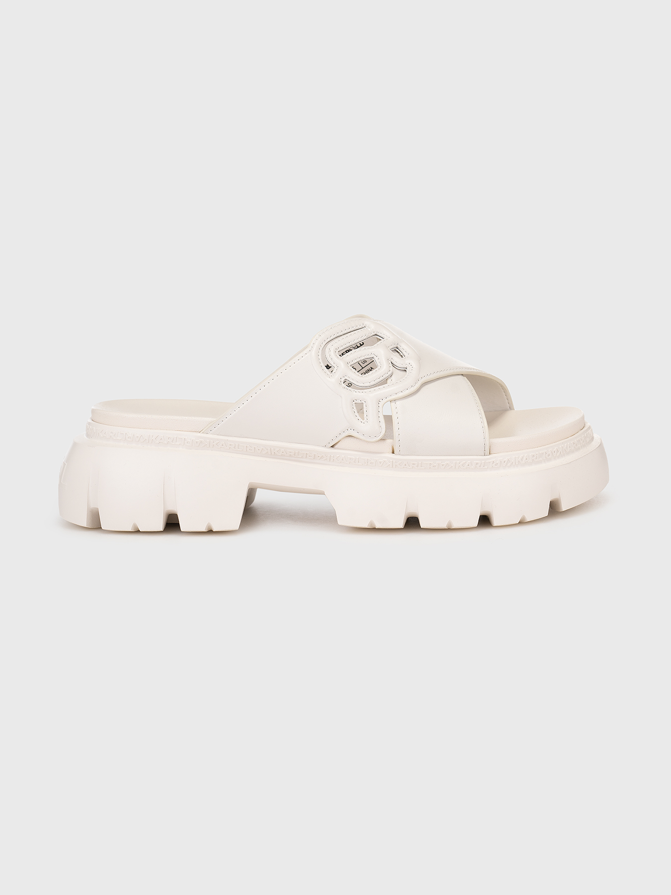 SUN TREKKA NFT leather slippers brand Karl Lagerfeld