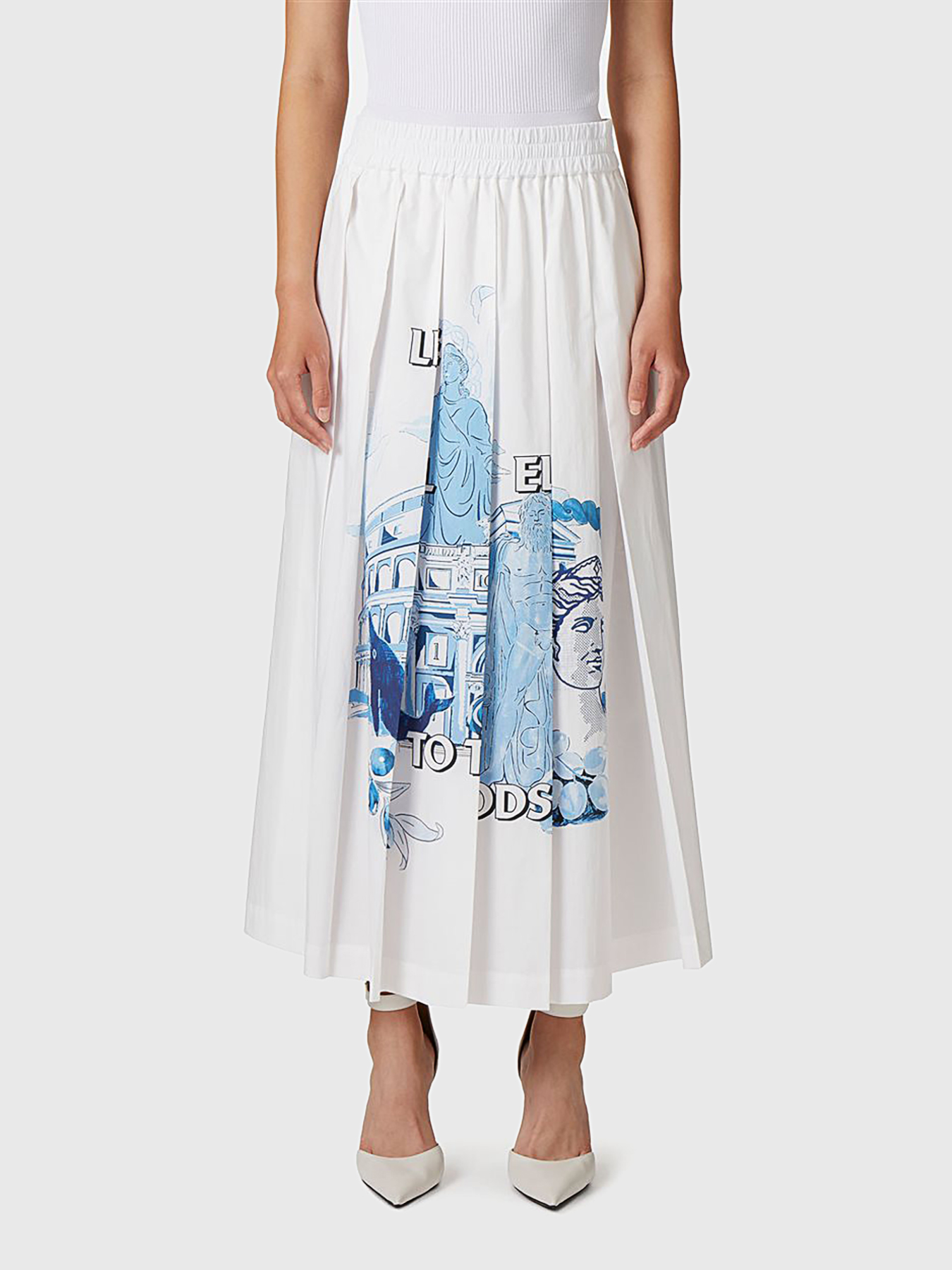 スカート ICE B ICEBERG Women Mid Skirts C051 01321101 White Guest Star Skirt